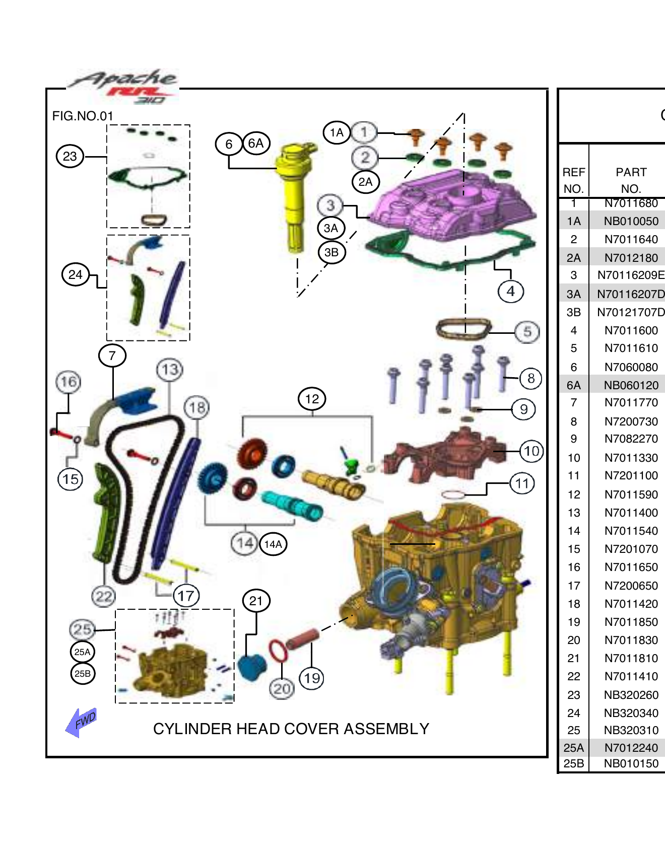 FIG.01 CYLINDER HEAD COVER ASSEMBLY