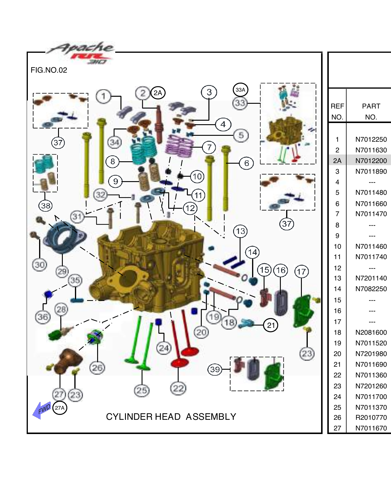 FIG.02 CYLINDER HEAD ASSEMBLY