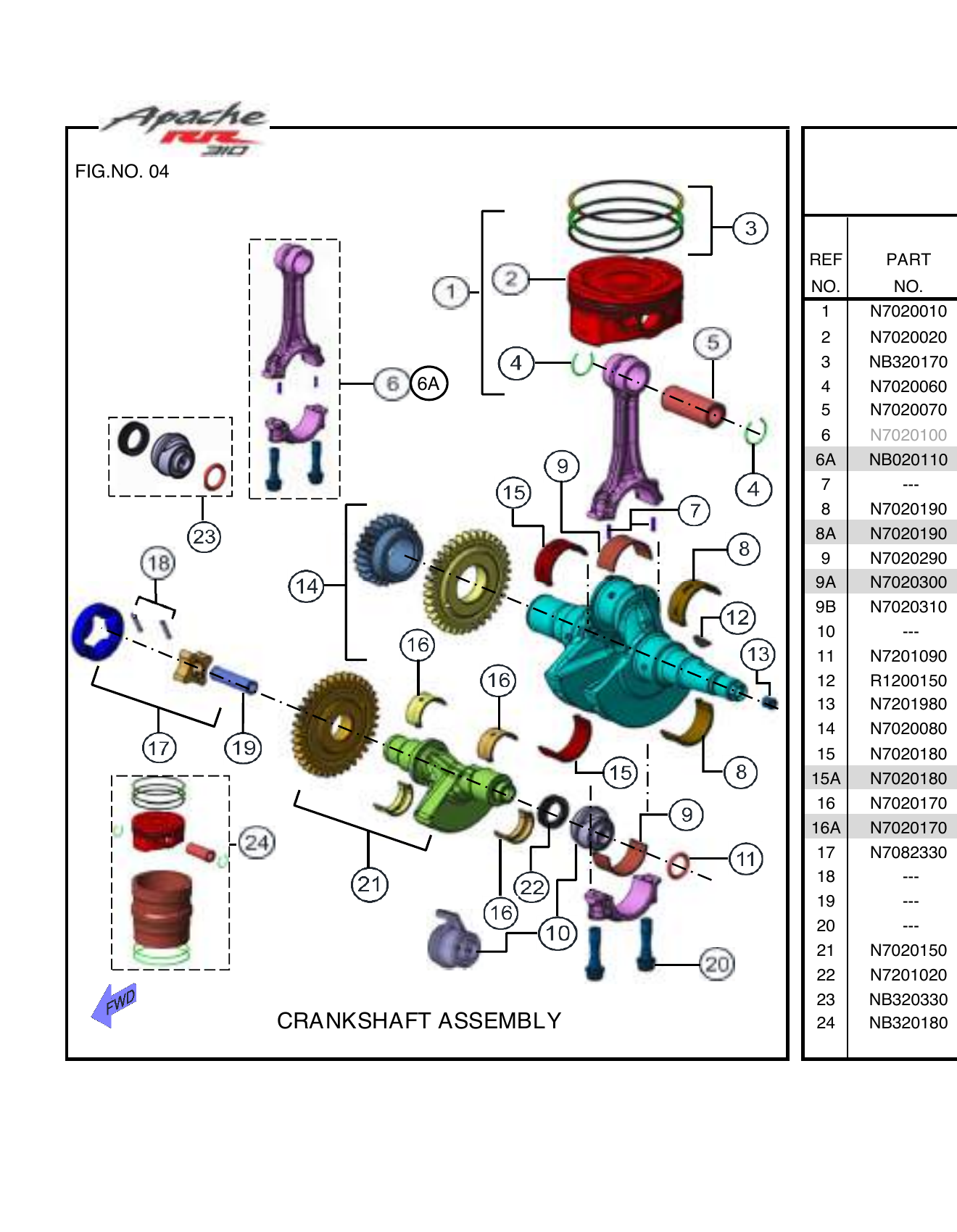 FIG.04 CRANKSHAFT ASSEMBLY