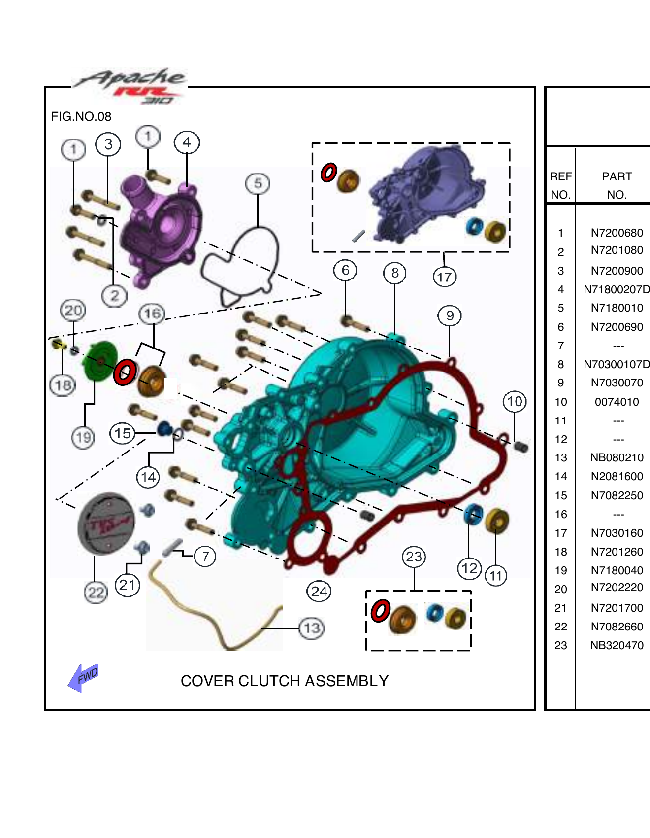 FIG.08 COVER CLUTCH ASSEMBLY