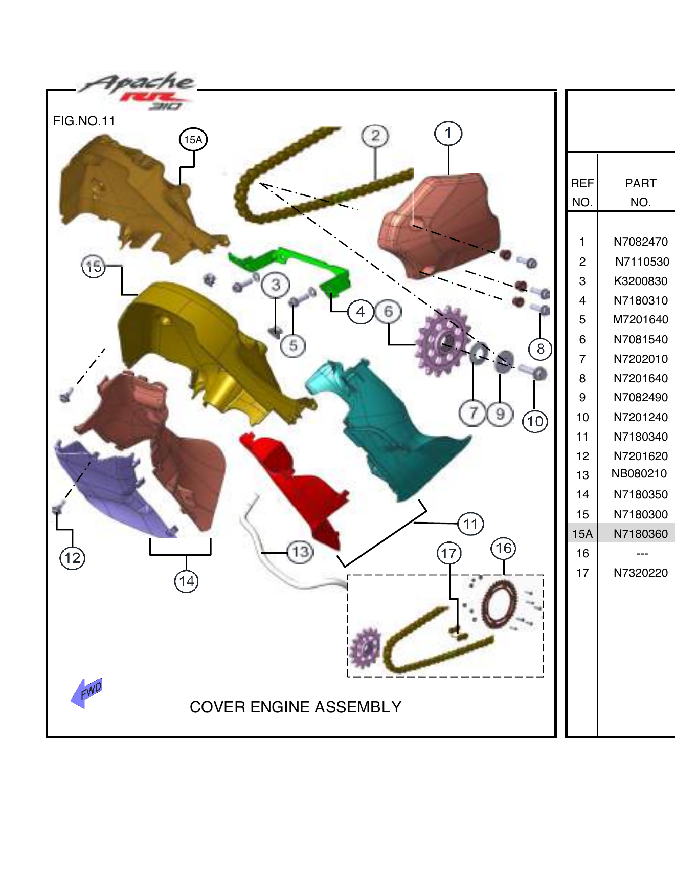 FIG.11 COVER ENGINE ASSEMBLY
