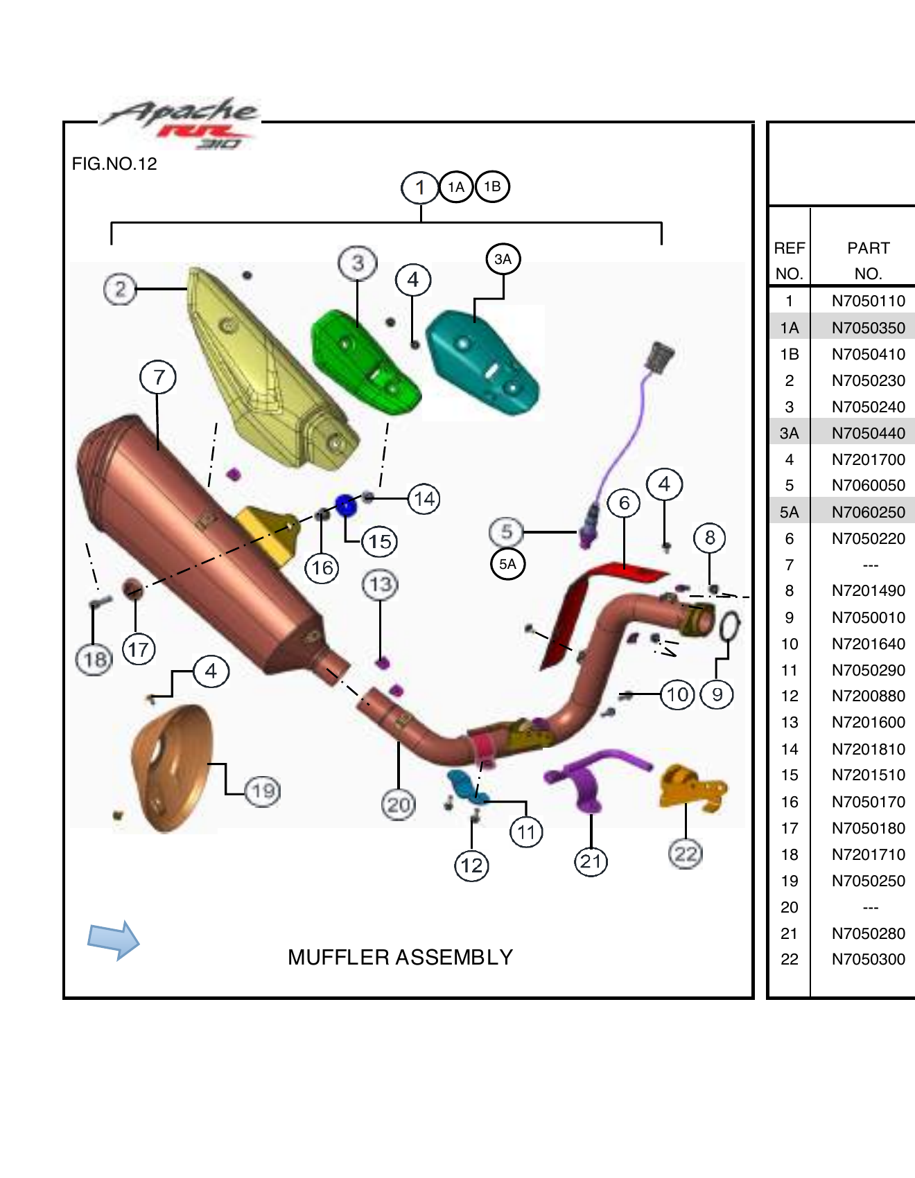 FIG.12 MUFFLER ASSEMBLY
