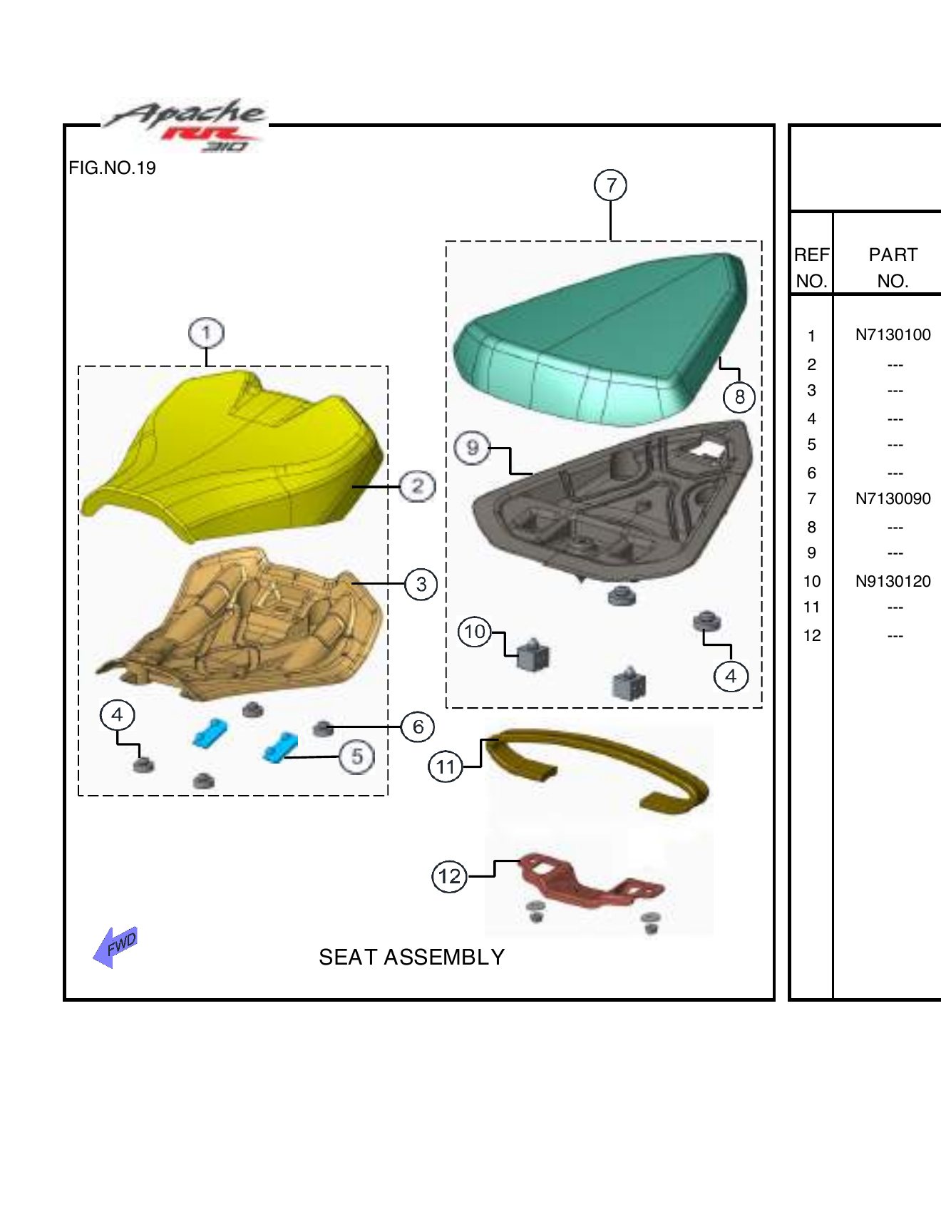 FIG.19 SEAT ASSEMBLY