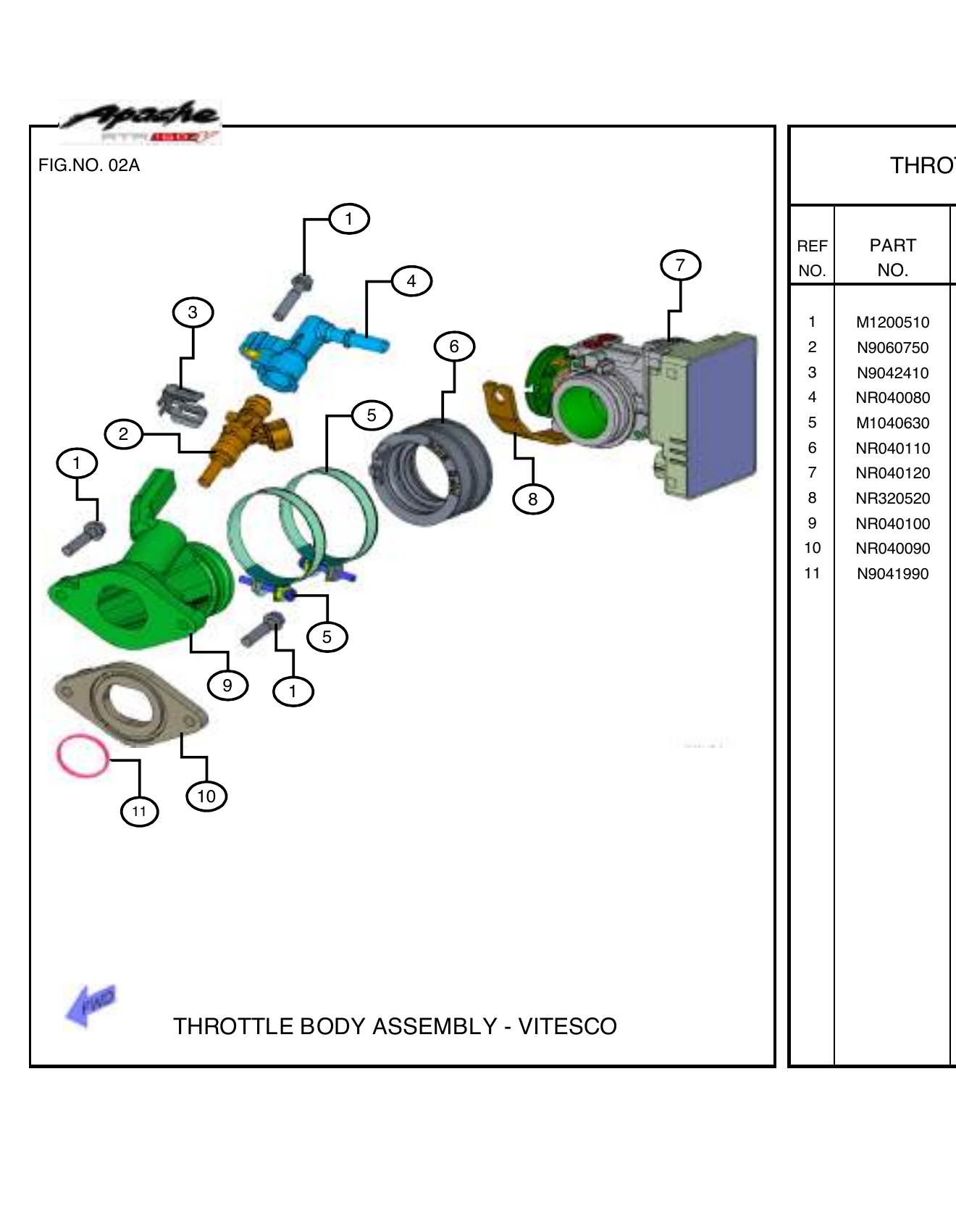 FIG.02A THROTTLE BODY ASSEMBLY - VITESCO