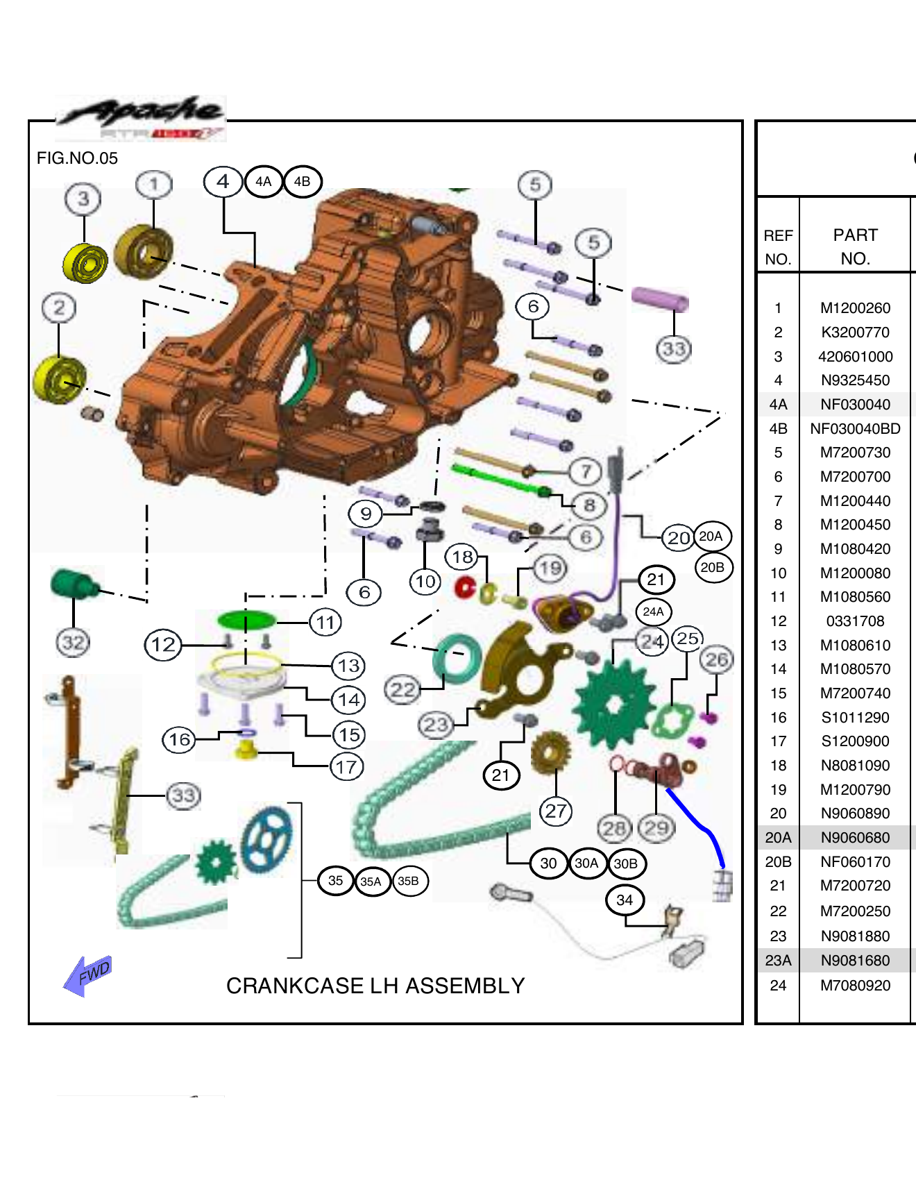 FIG.05 CRANKCASE LH ASSEMBLY