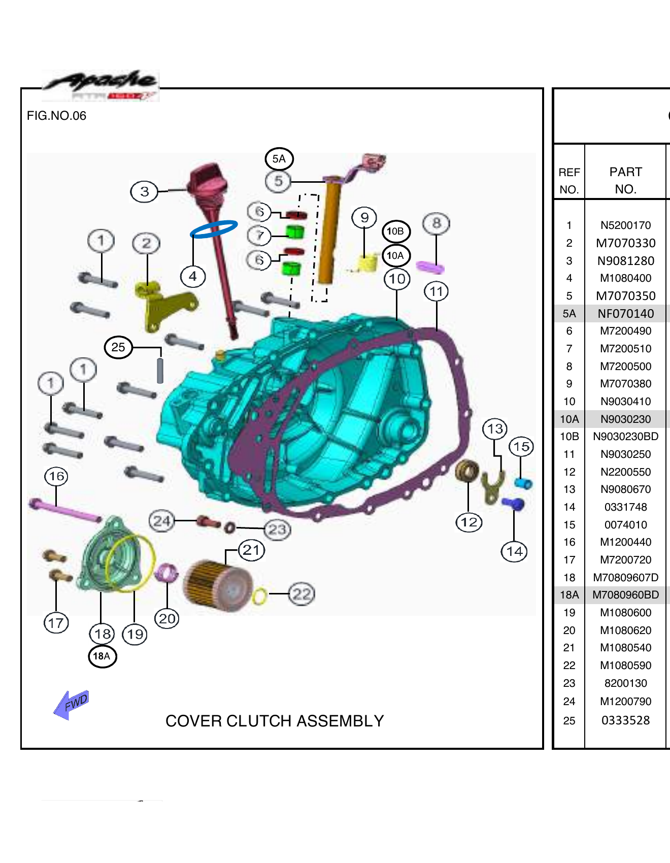 FIG.06 COVER CLUTCH ASSEMBLY