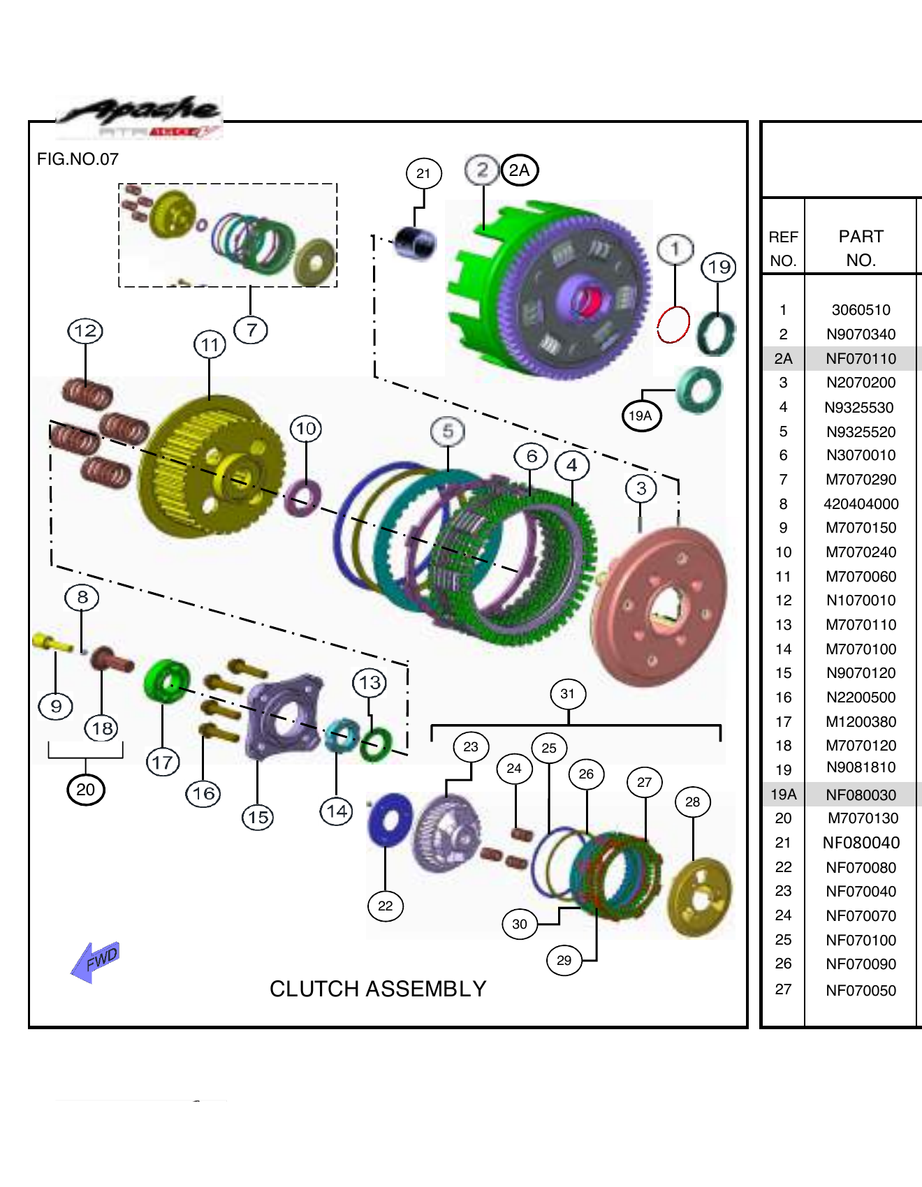 FIG.07 CLUTCH ASSEMBLY