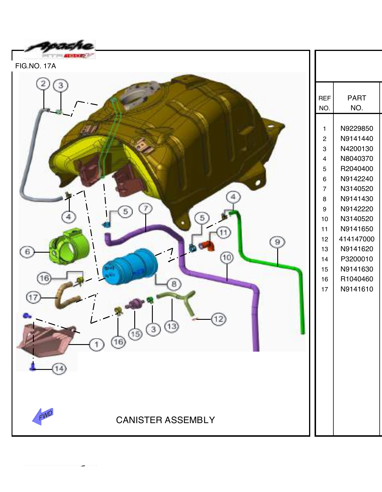 FIG.17A CANISTER ASSEMBLY