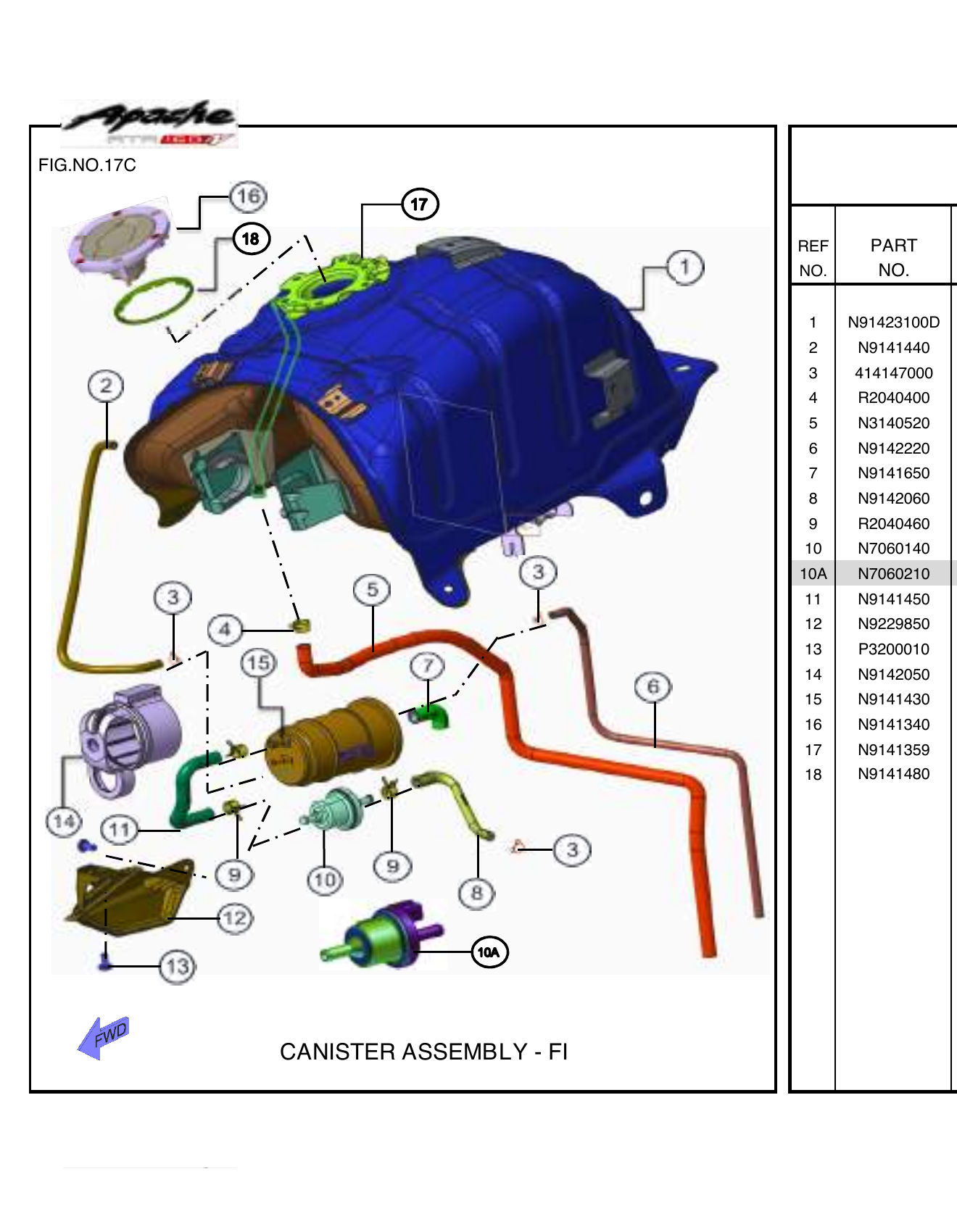 FIG.17C CANISTER ASSEMBLY - FI