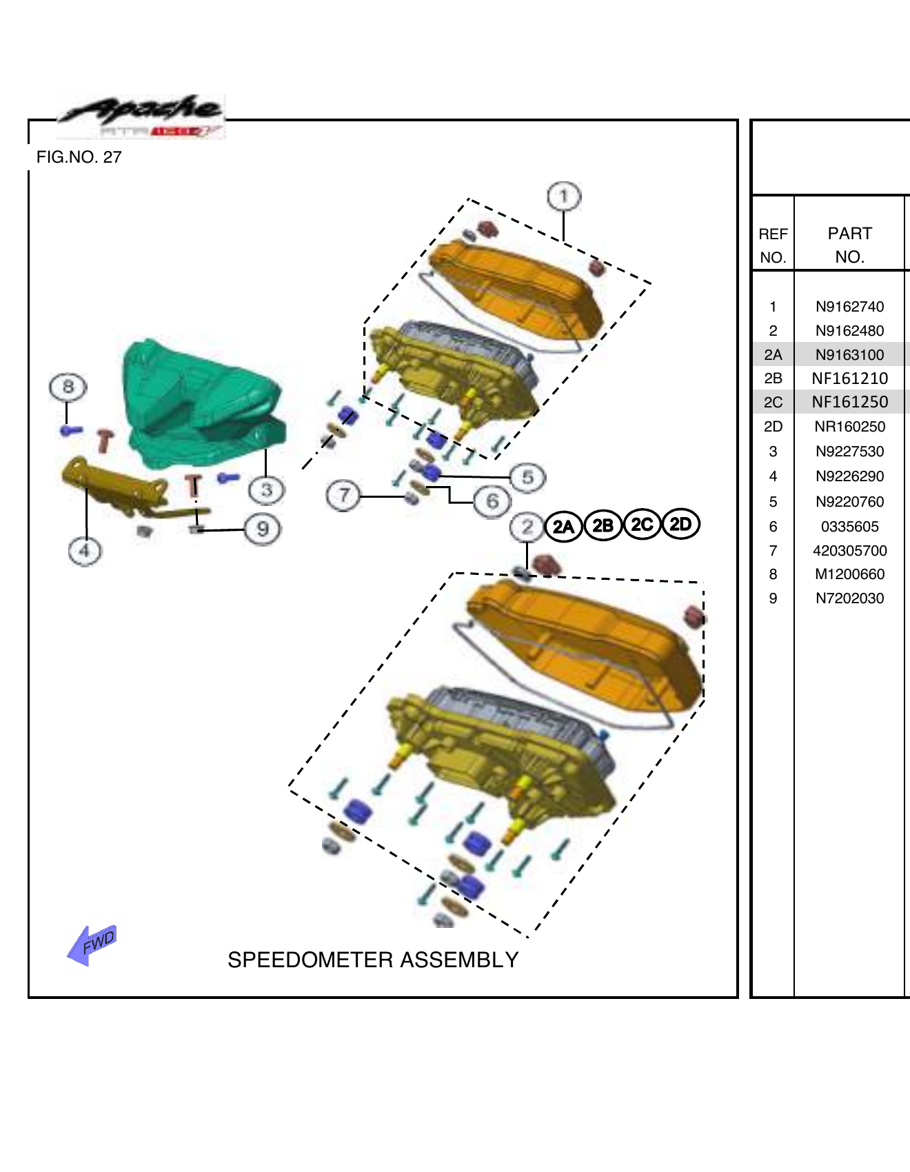 FIG.27 SPEEDOMETER ASSEMBLY