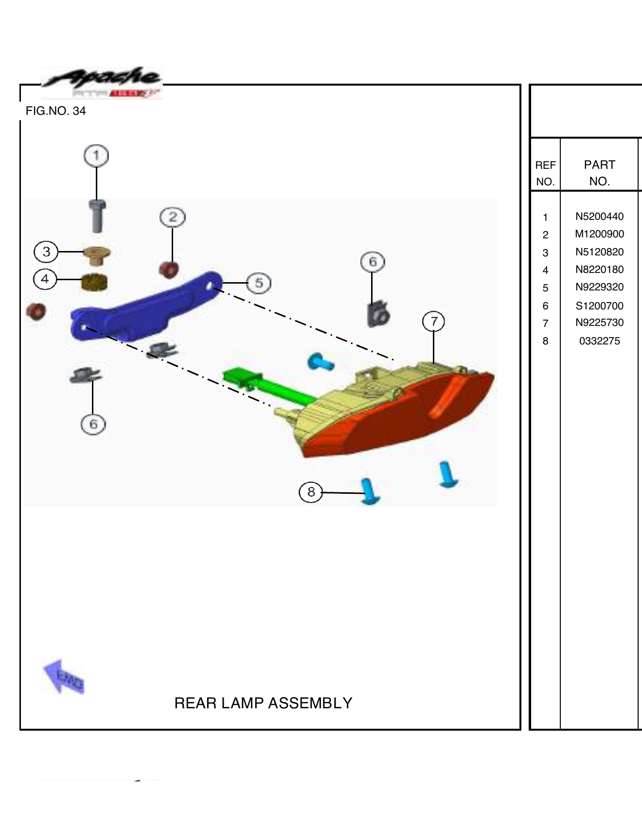 FIG.34 REAR LAMP ASSEMBLY