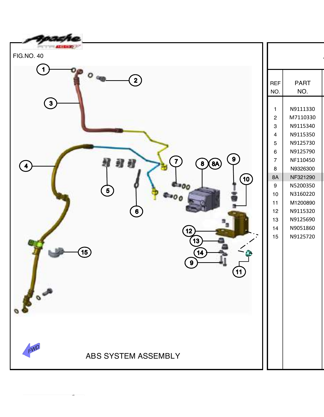FIG.40 ABS SYSTEM ASSEMBLY