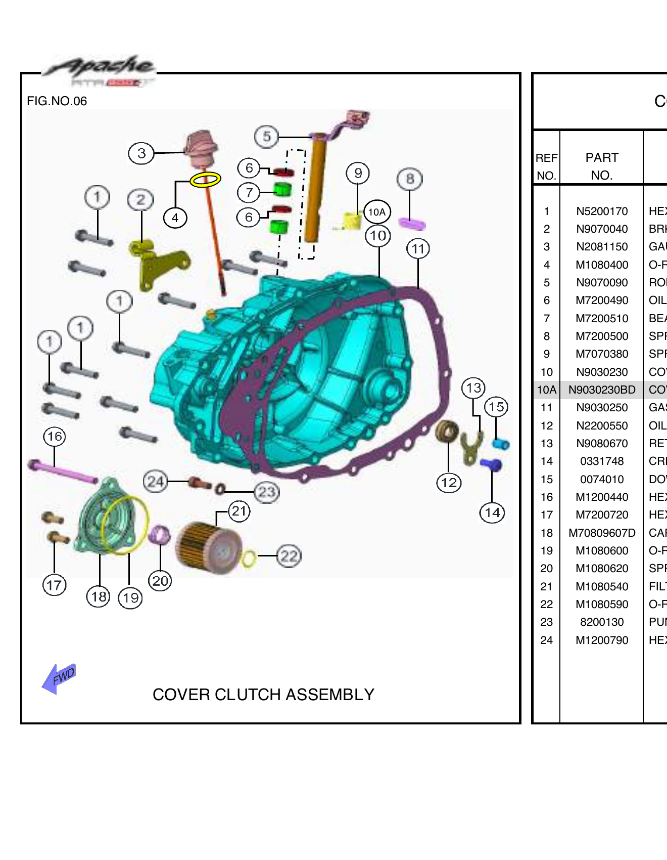 FIG.06 COVER CLUTCH ASSEMBLY