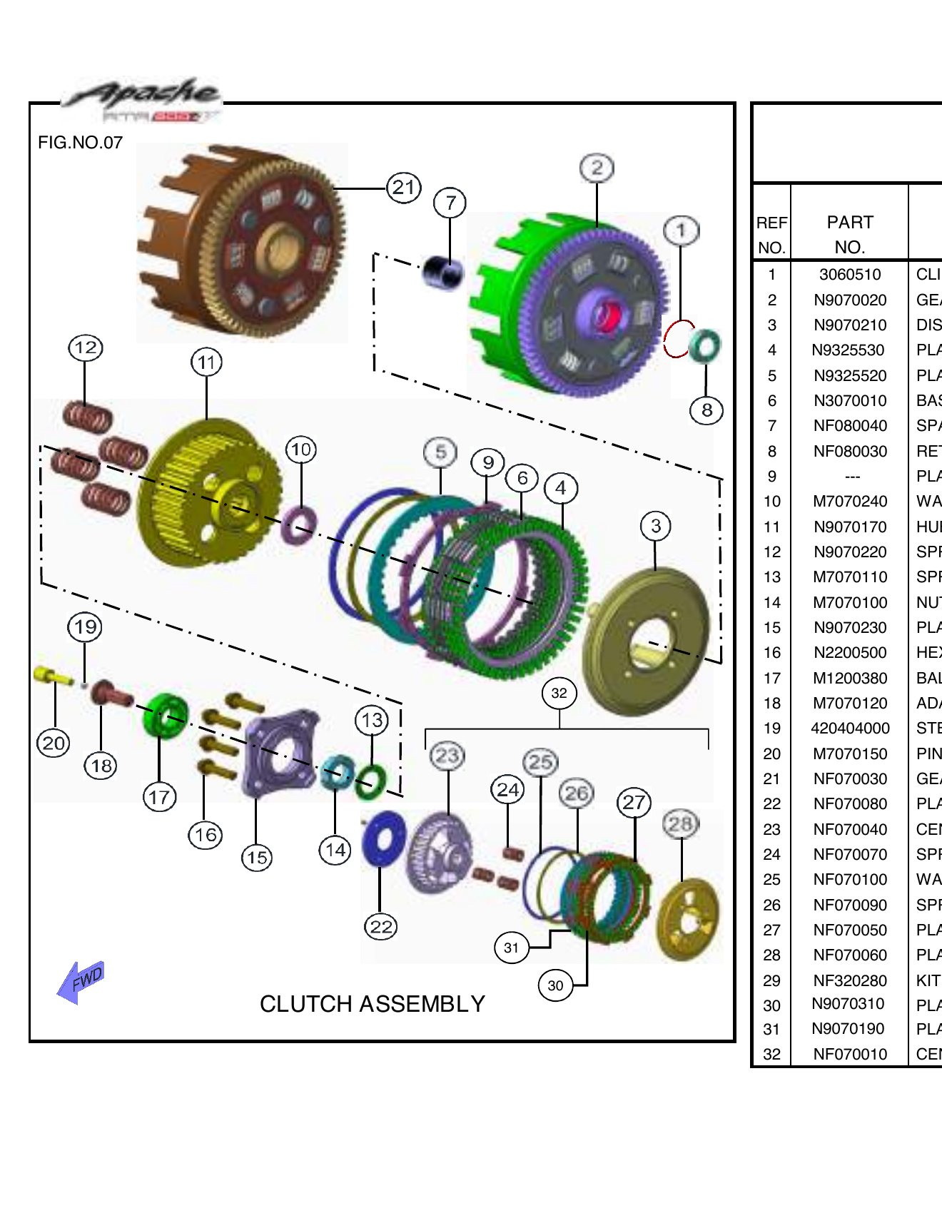FIG.07 CLUTCH ASSEMBLY