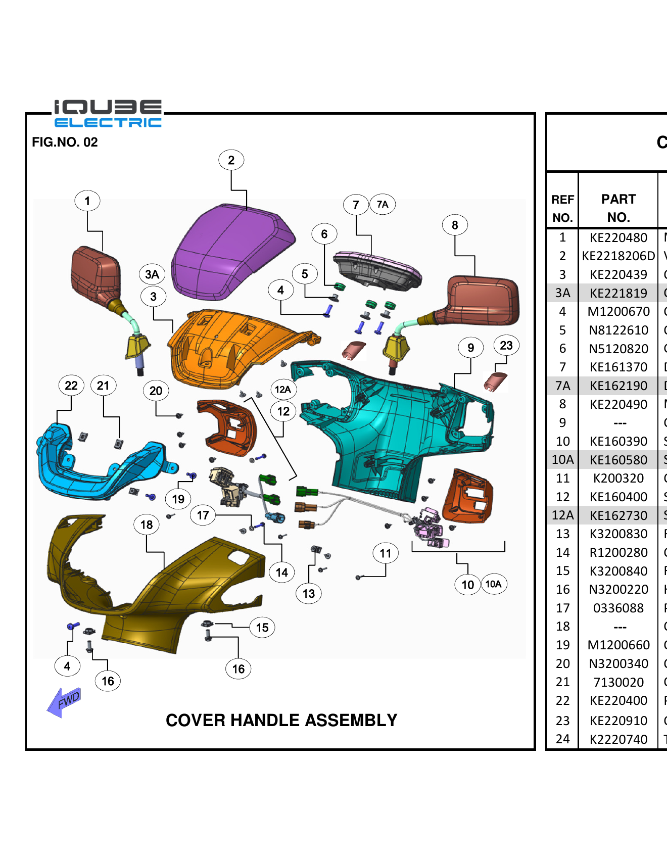 FIG.02 COVER HANDLE ASSEMBLY