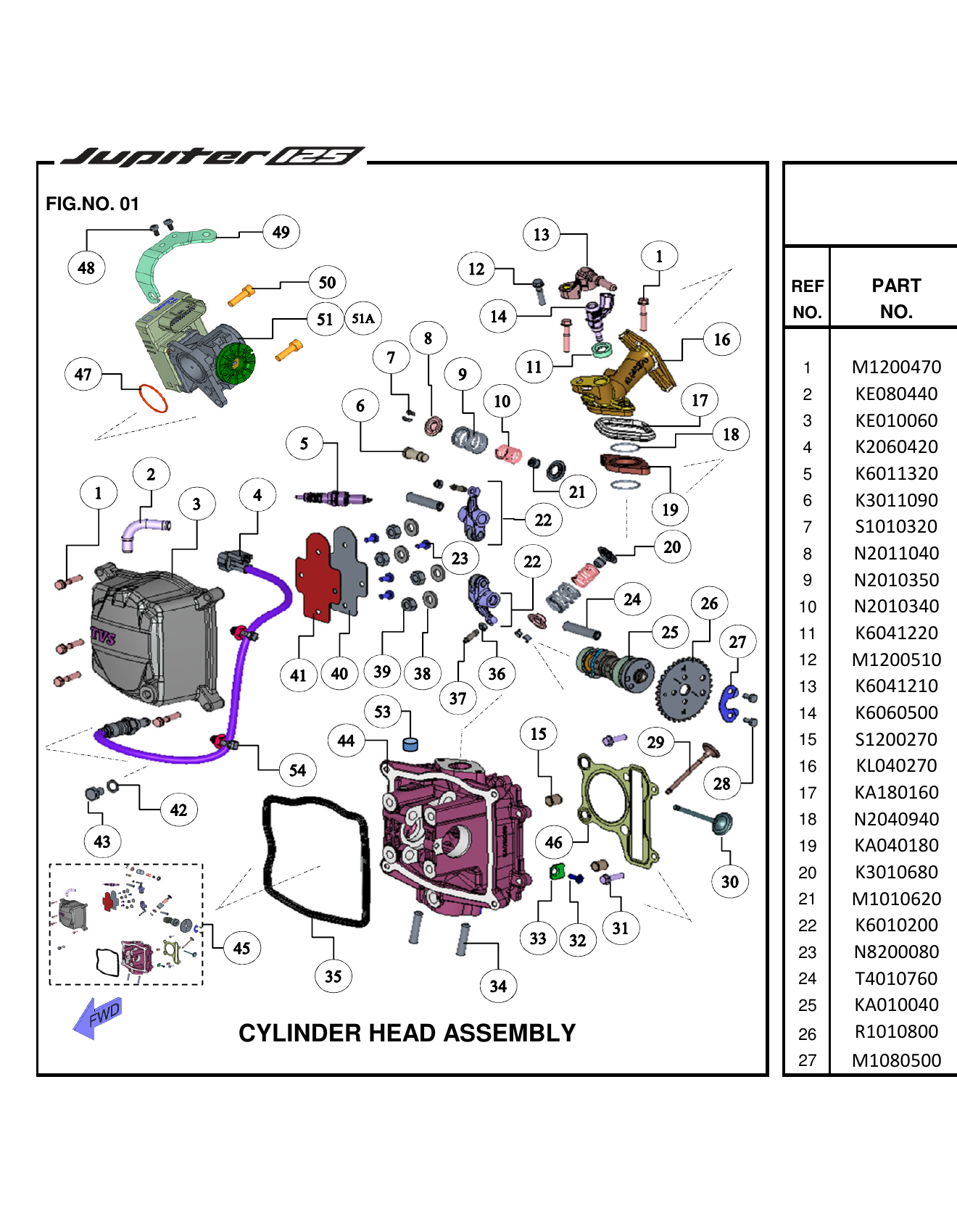 FIG.01 CYLINDER HEAD ASSEMBLY