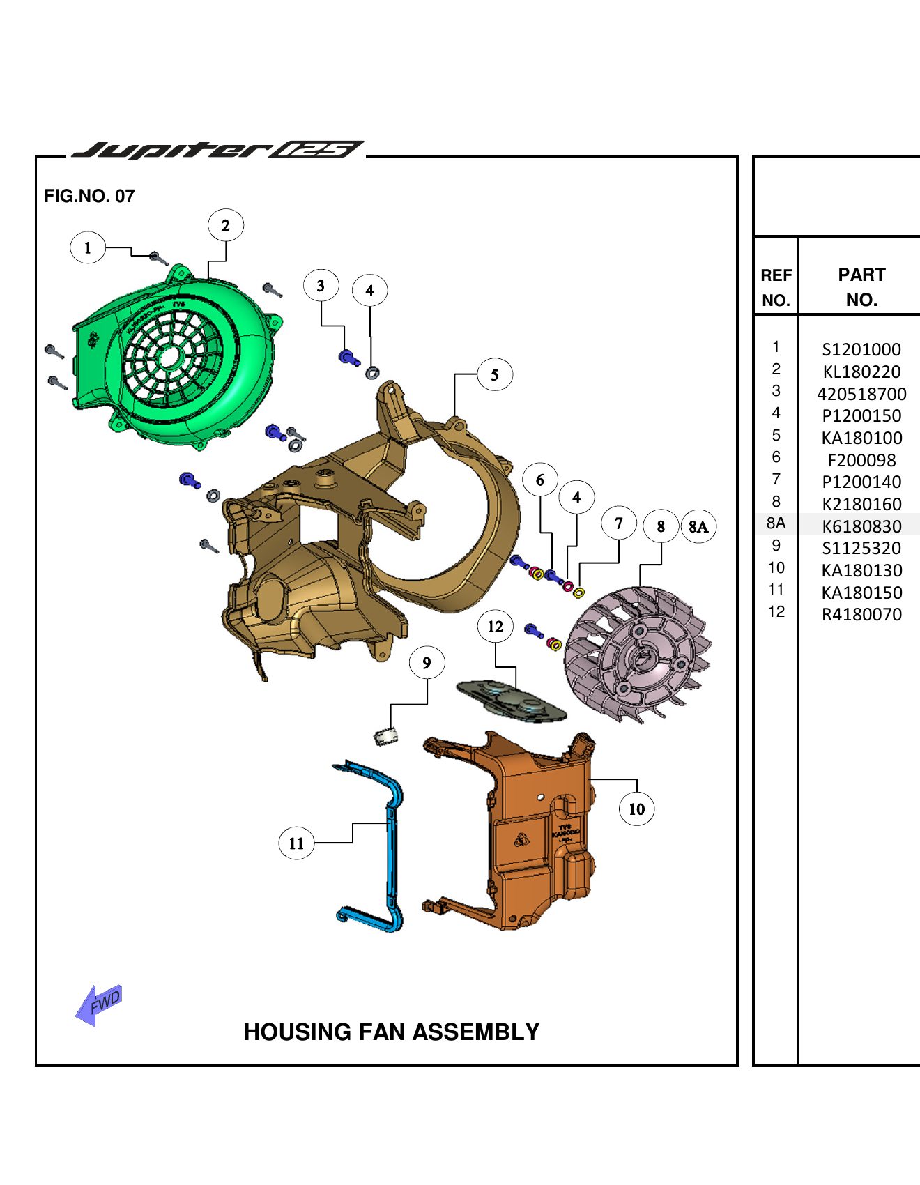 FIG.07 HOUSING FAN ASSEMBLY