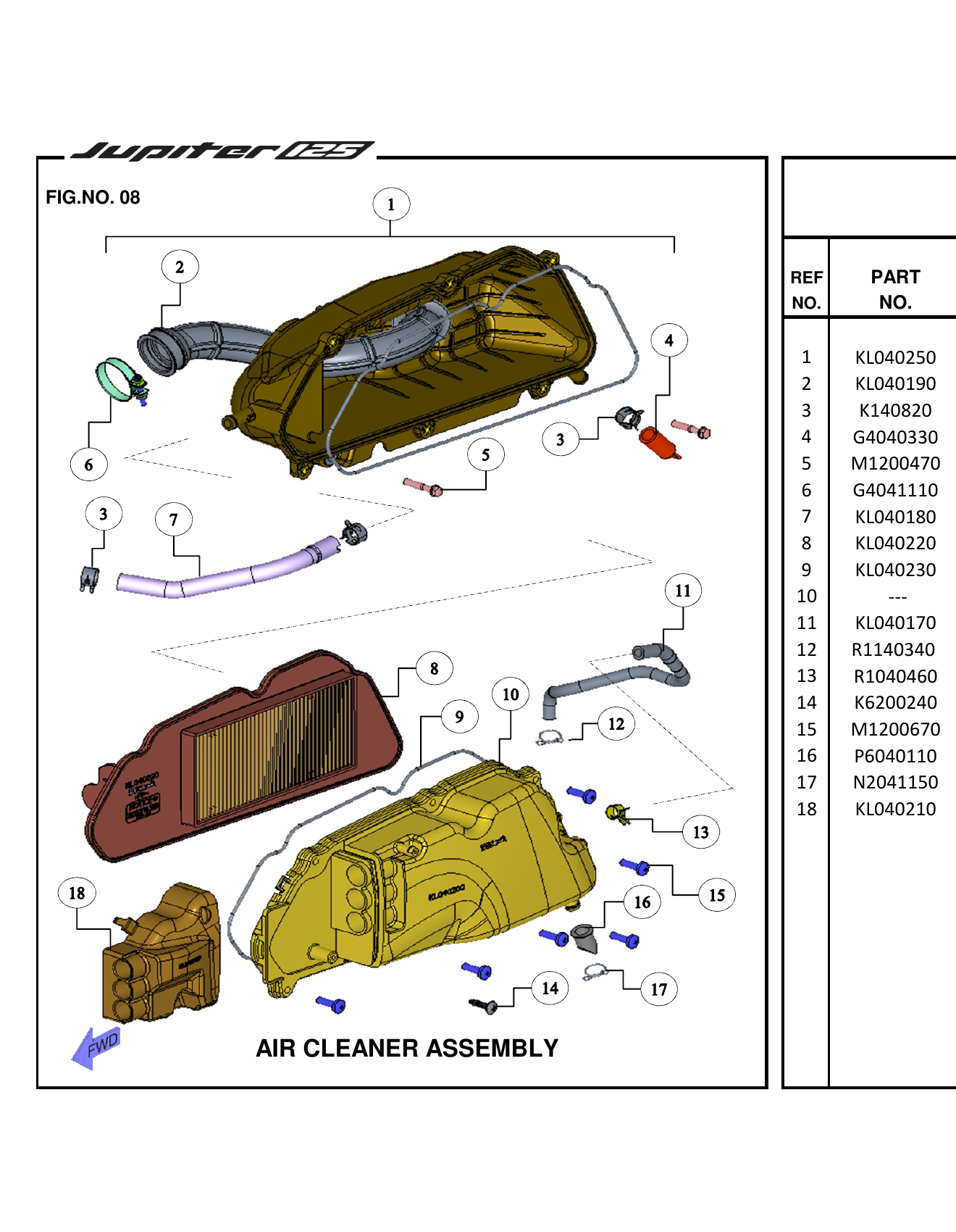 FIG.08 AIR CLEANER ASSEMBLY