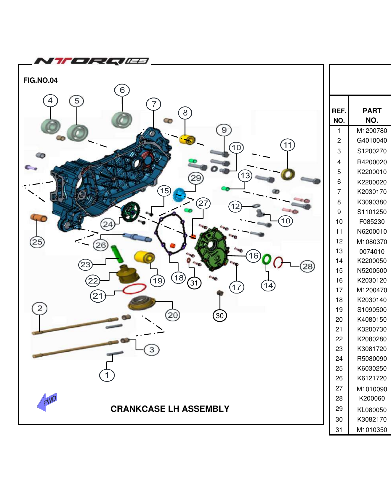 FIG.04 CRANKCASE LH ASSEMBLY