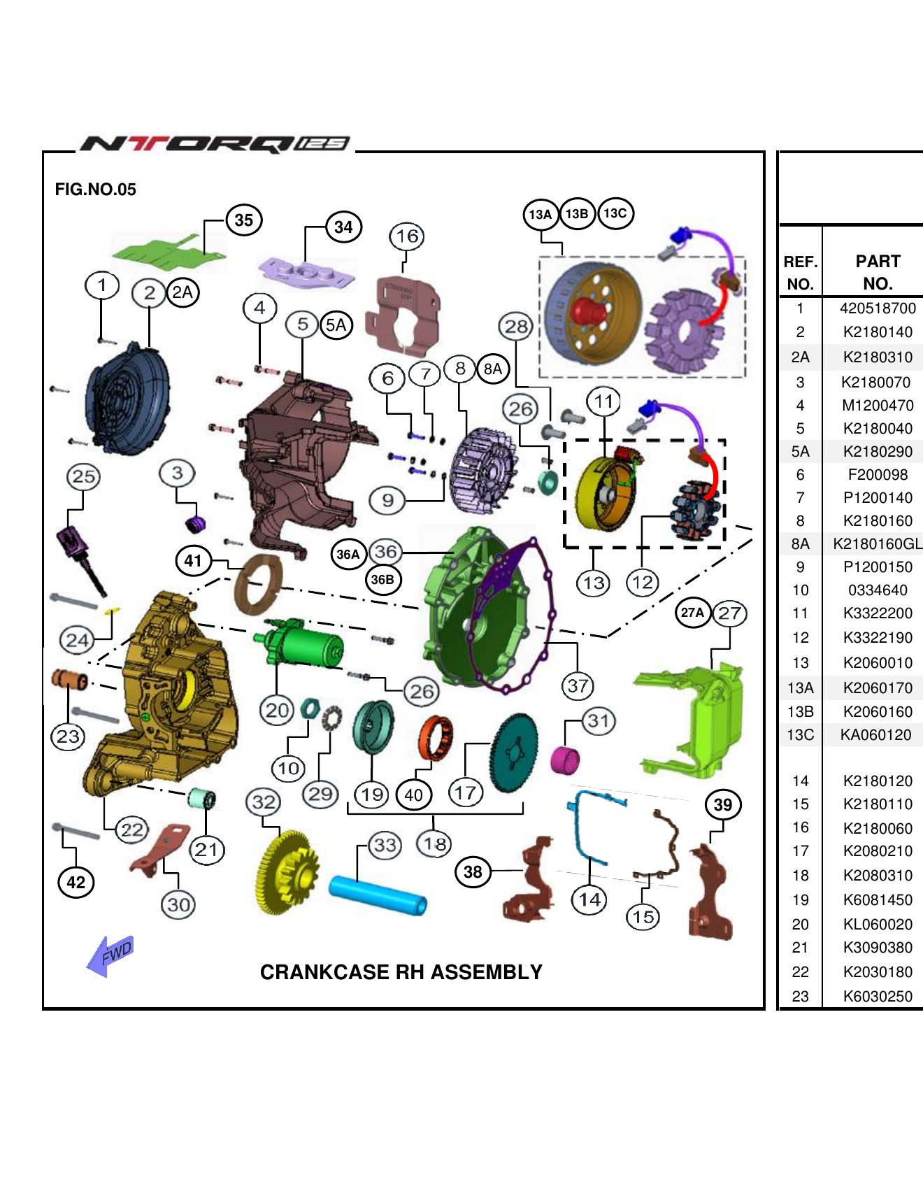 FIG.05 CRANKCASE RH ASSEMBLY