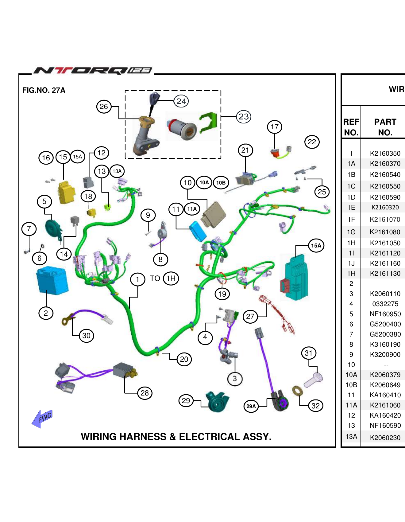 FIG.27A WIRING HARNESS & ELECTRICAL ASSY. - BSVI