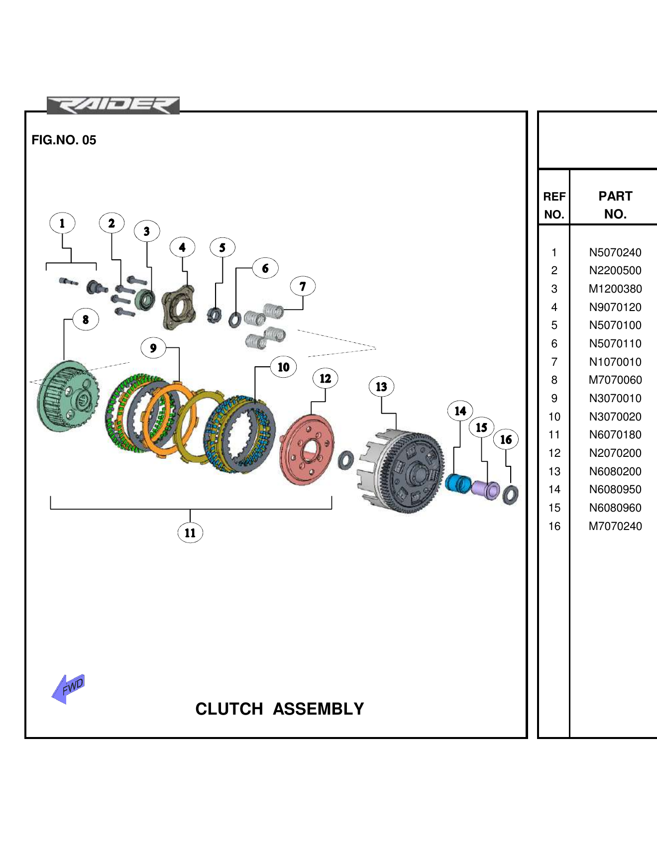 FIG.05 CLUTCH ASSEMBLY