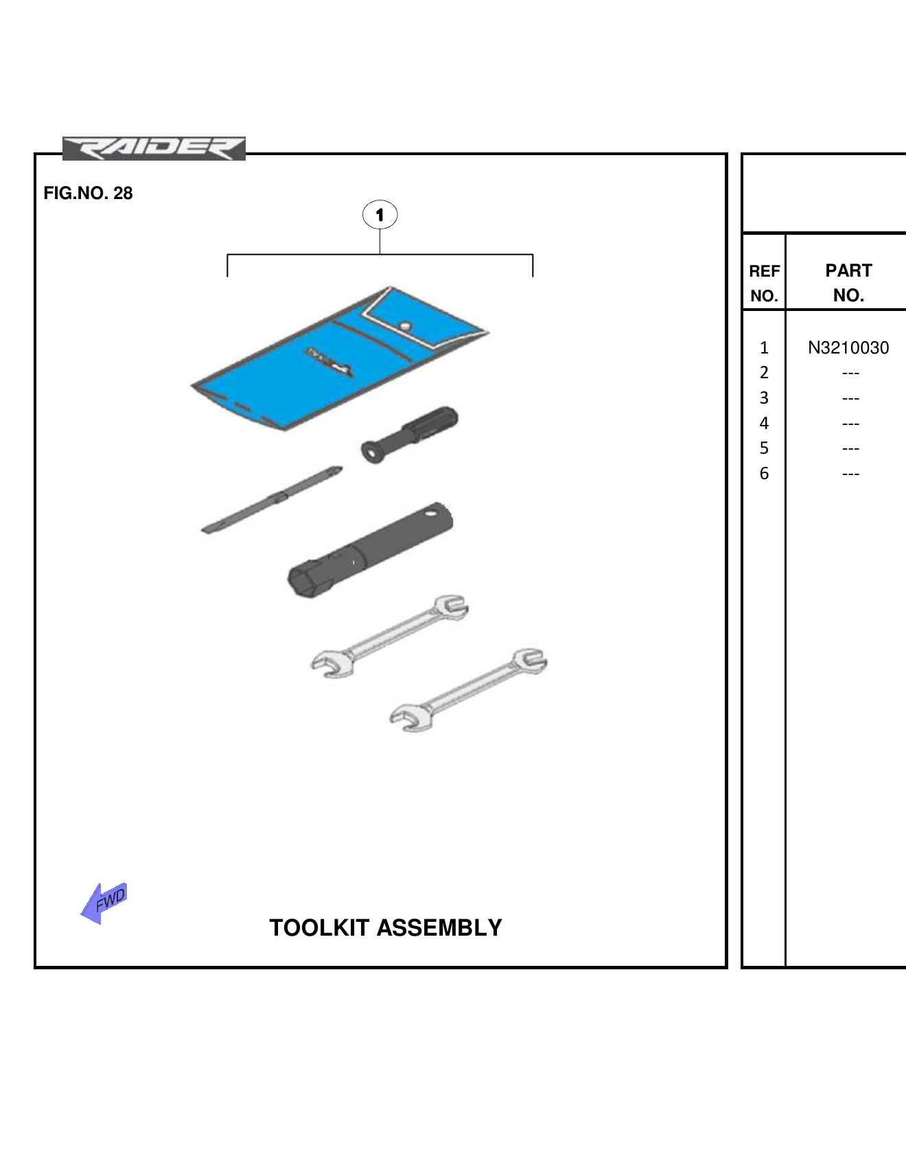 FIG.28 TOOLKIT ASSEMBLY