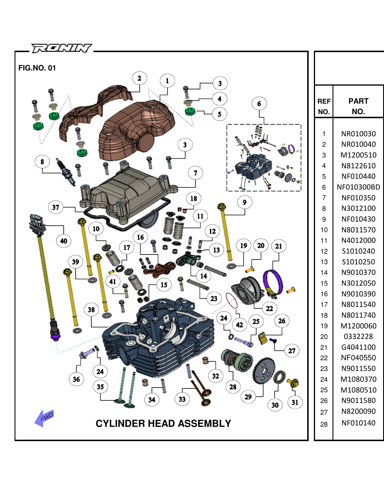 FIG.01 CYLINDER HEAD ASSEMBLY