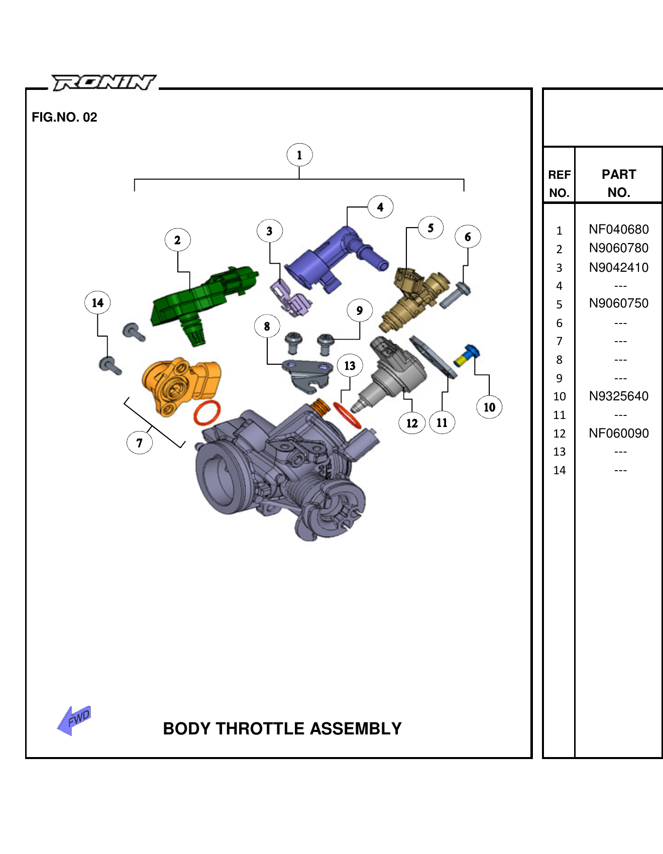 FIG.02 BODY THROTTLE ASSEMBLY