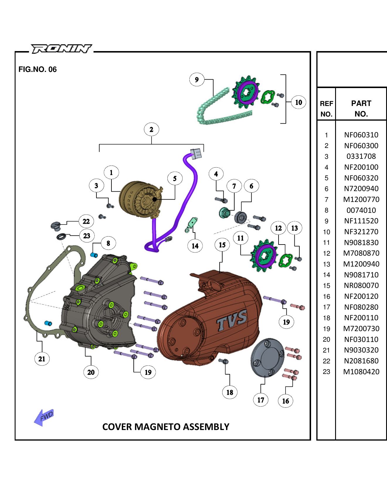 FIG.06 COVER MAGNETO ASSEMBLY