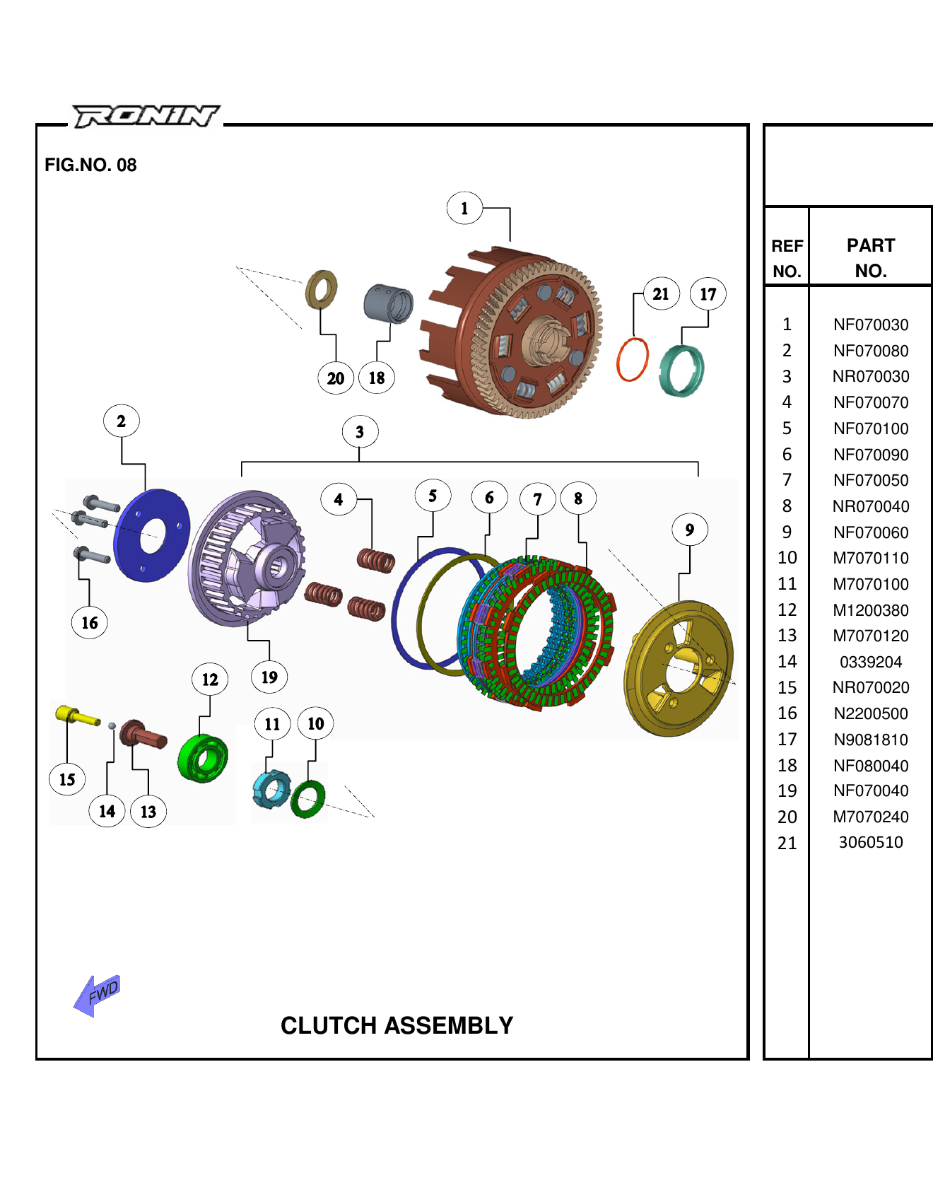 FIG.08 CLUTCH ASSEMBLY