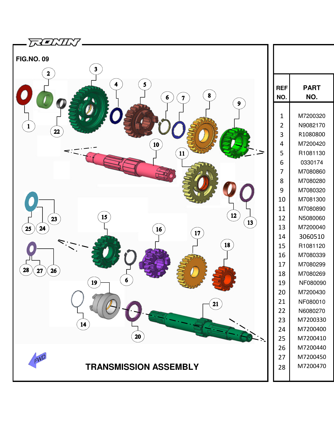 FIG.09 TRANSMISSION ASSEMBLY