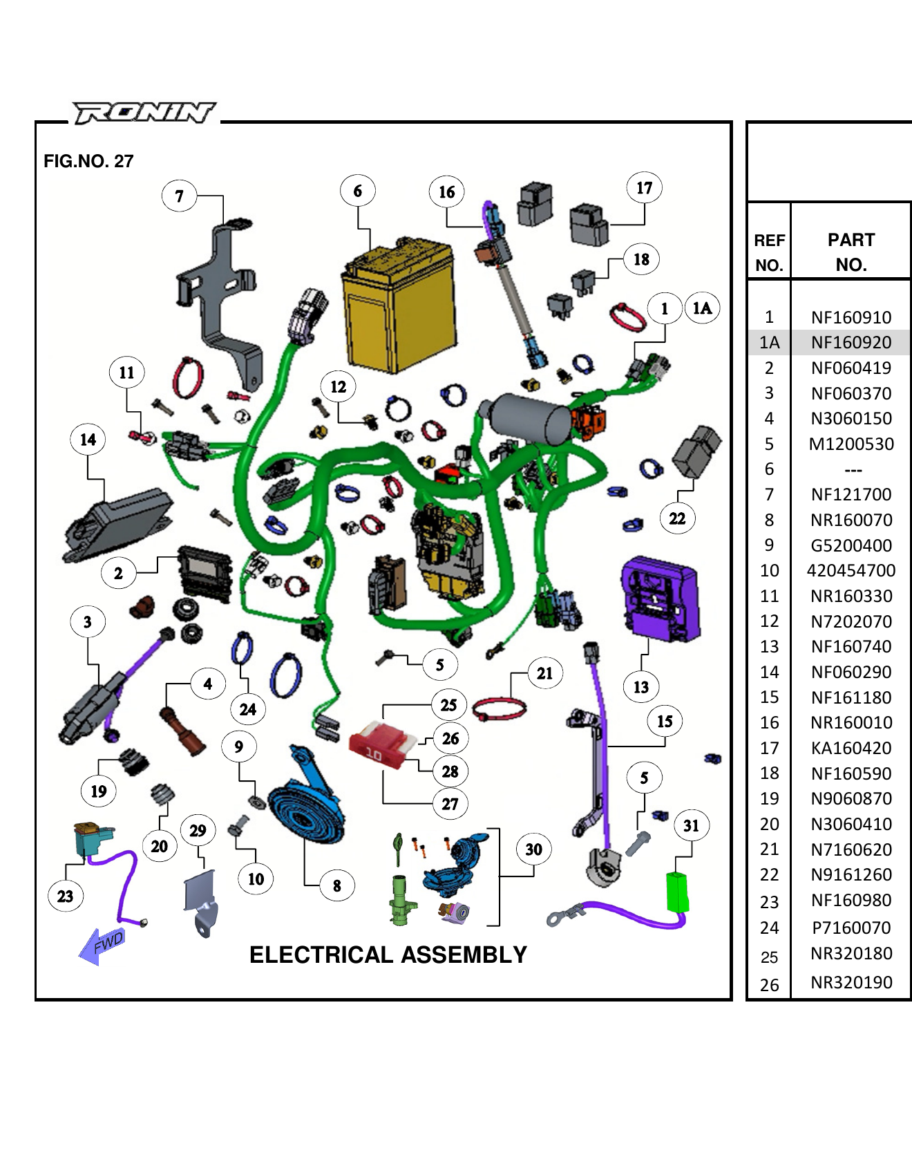 FIG.27 ELECTRICAL ASSEMBLY