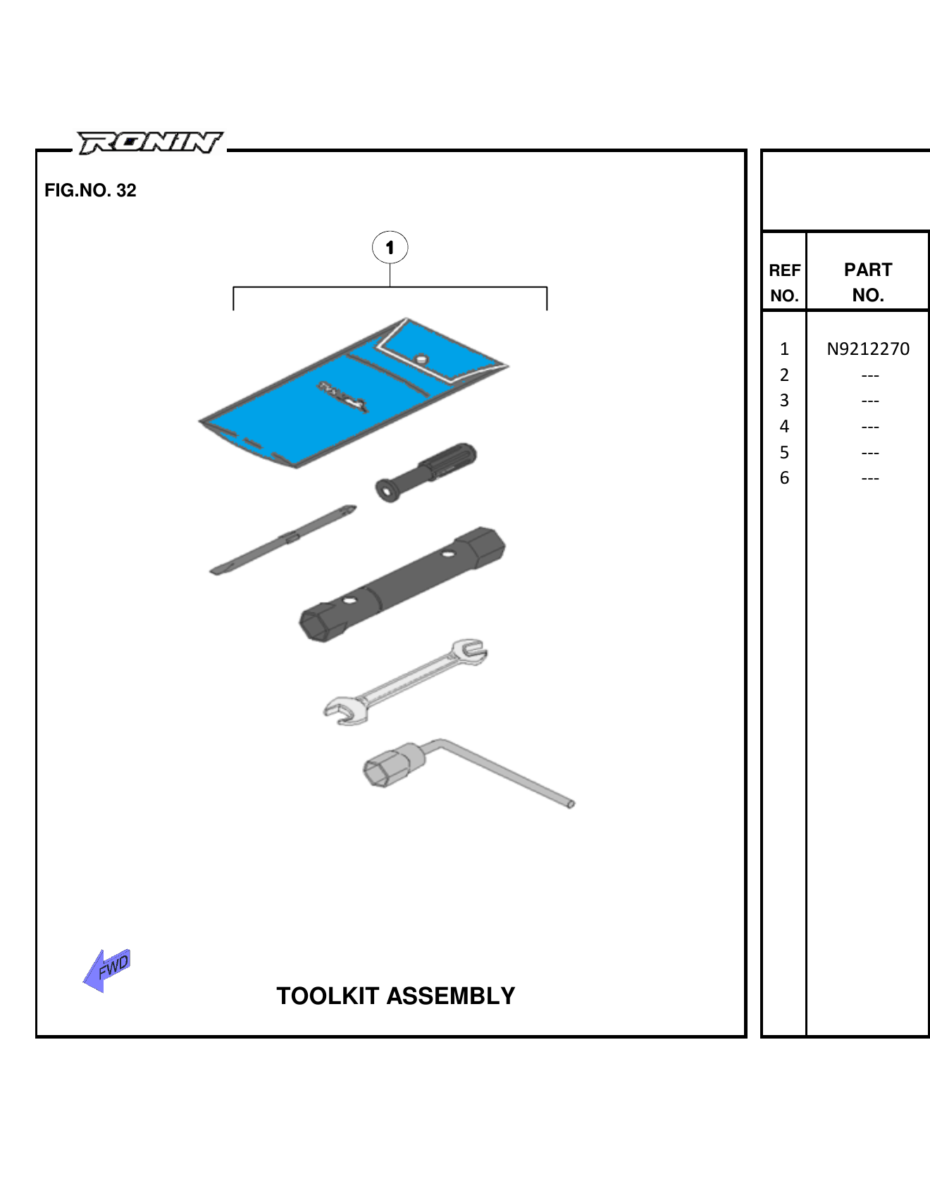 FIG.32 TOOLKIT ASSEMBLY