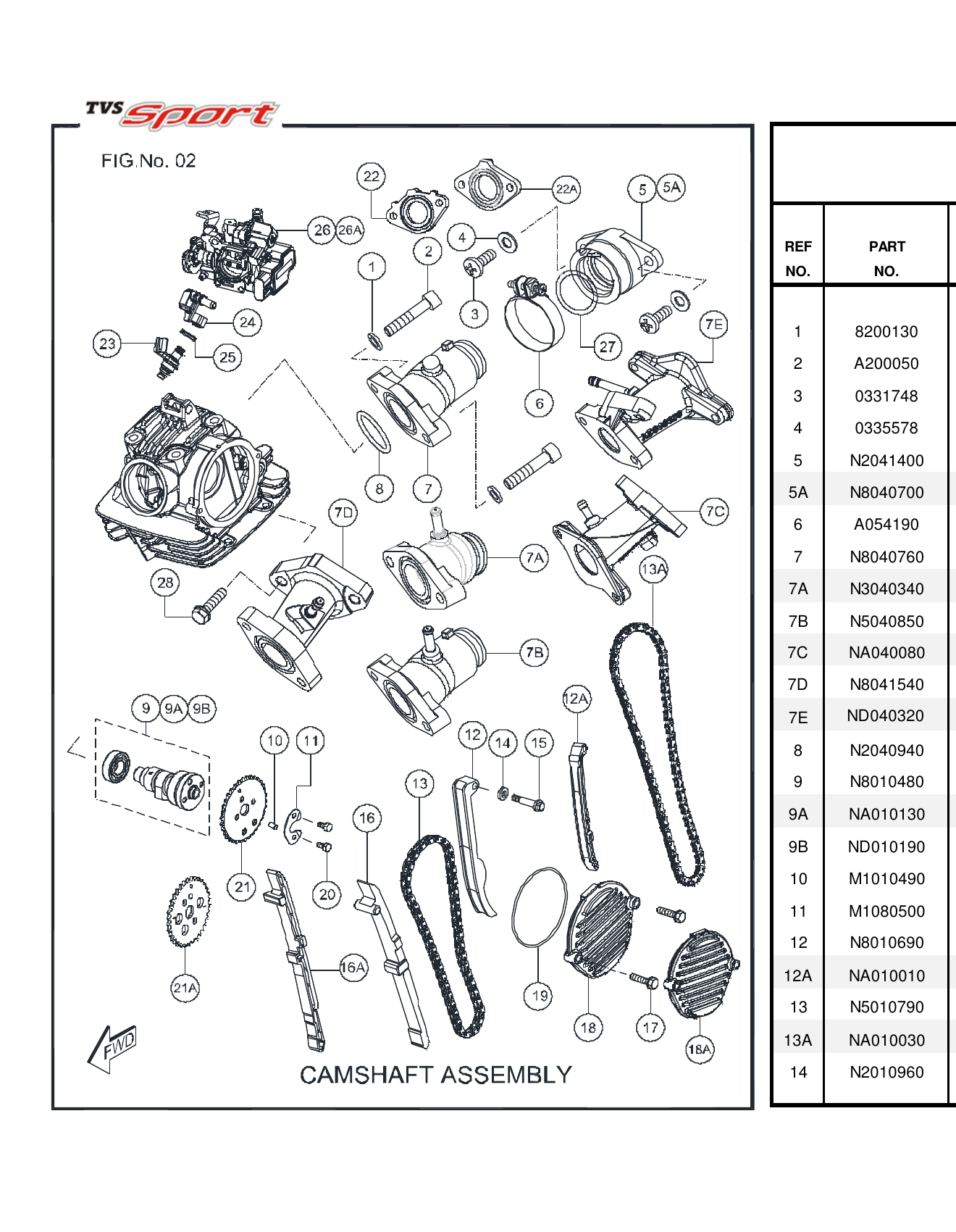 FIG.02 CAMSHAFT ASSEMBLY