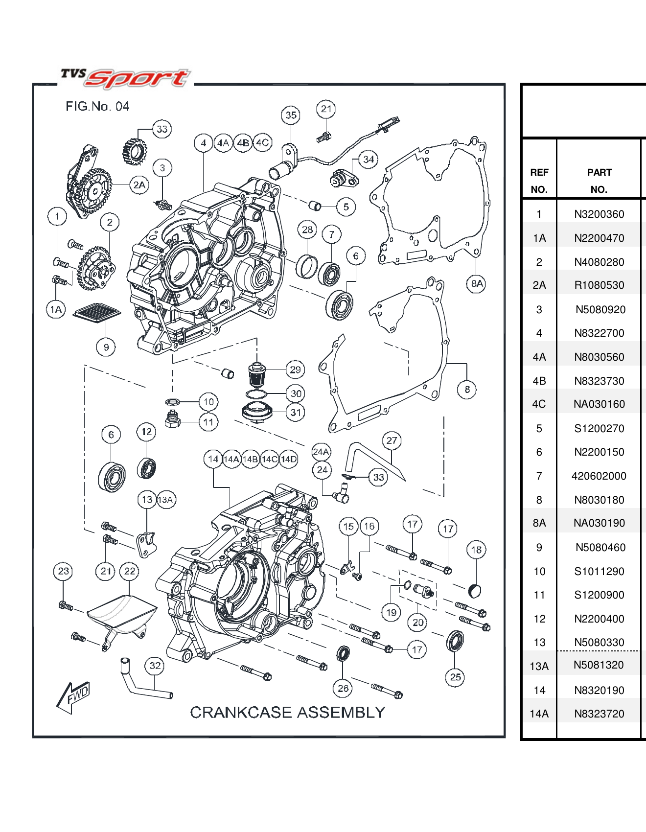 FIG.04 CRANKCASE ASSEMBLY