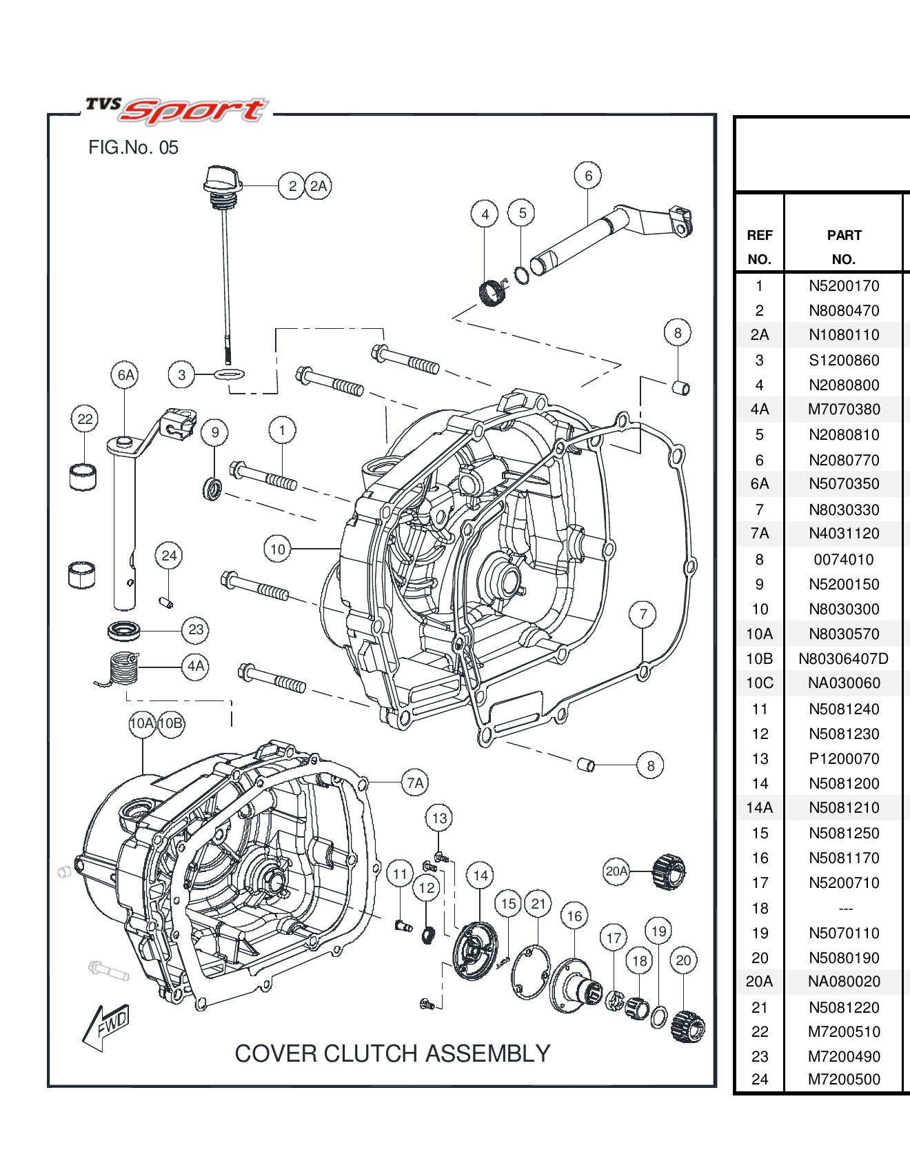 FIG.05 COVER CLUTCH ASSEMBLY
