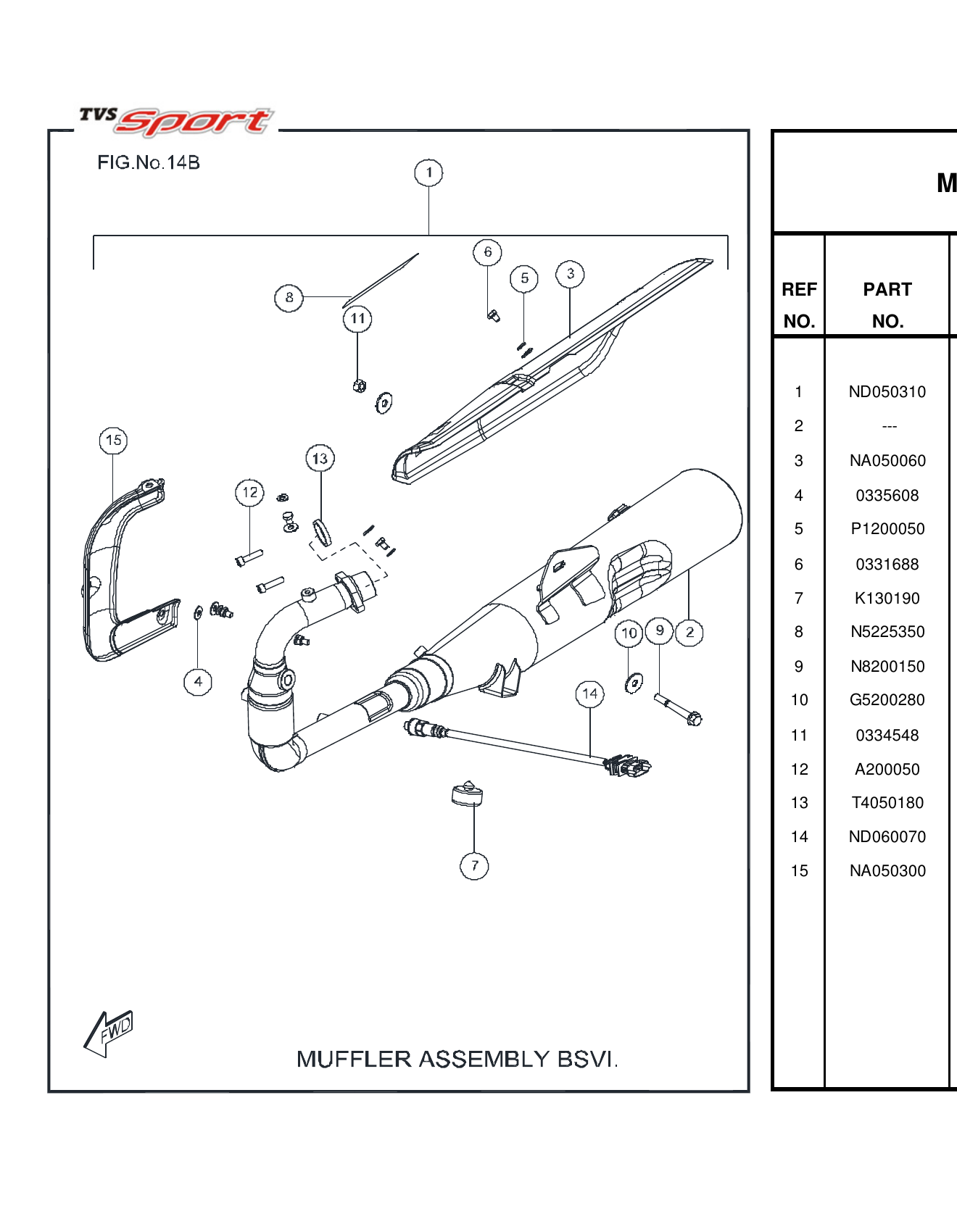 FIG.14B MUFFLER ASSEMBLY - BSVI