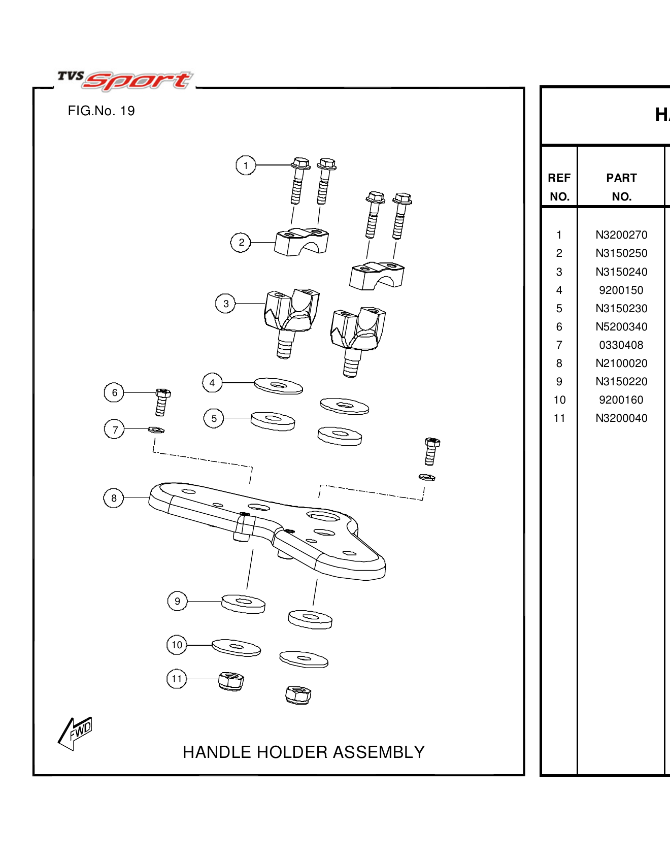 FIG.19 HANDLE HOLDER ASSEMBLY