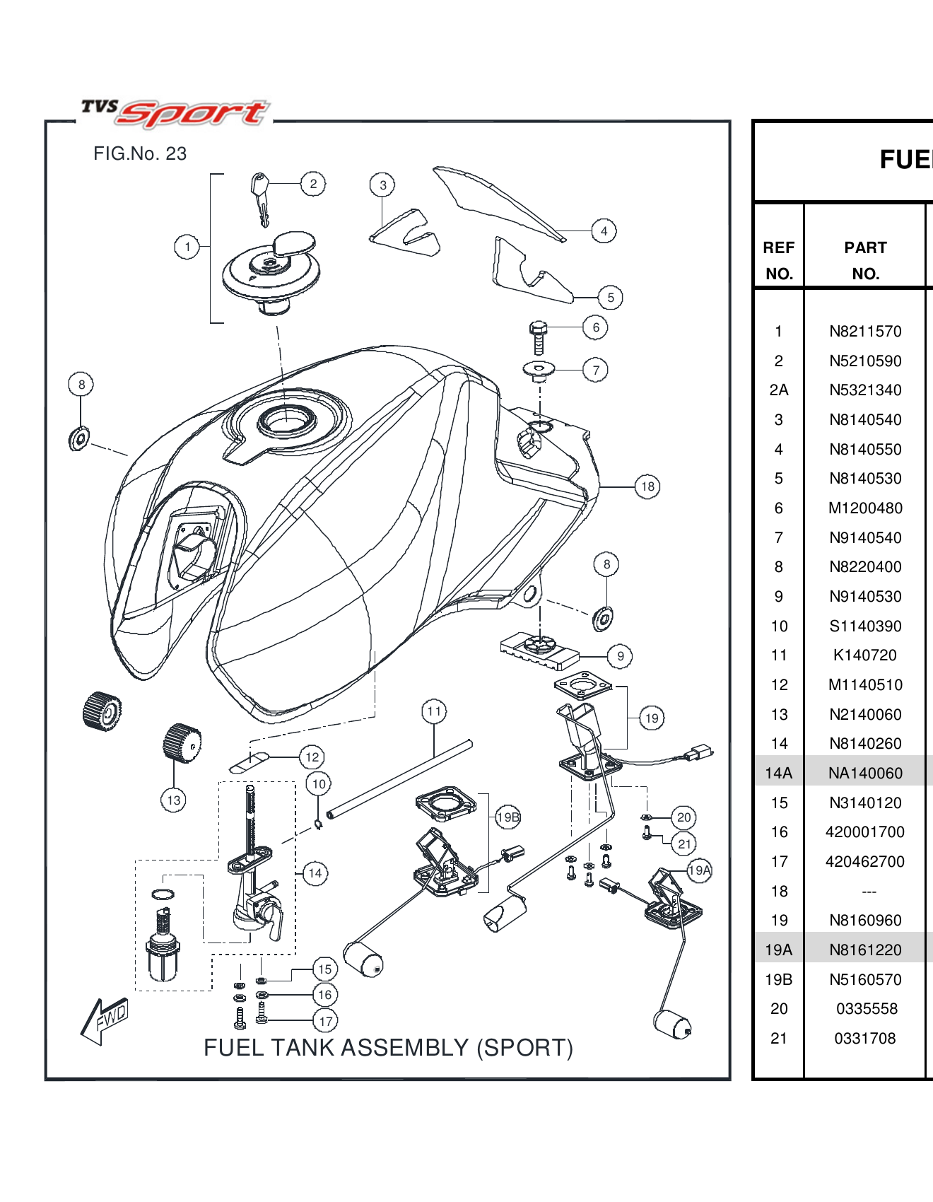 FIG.23 FUEL TANK ASSEMBLY BSIII