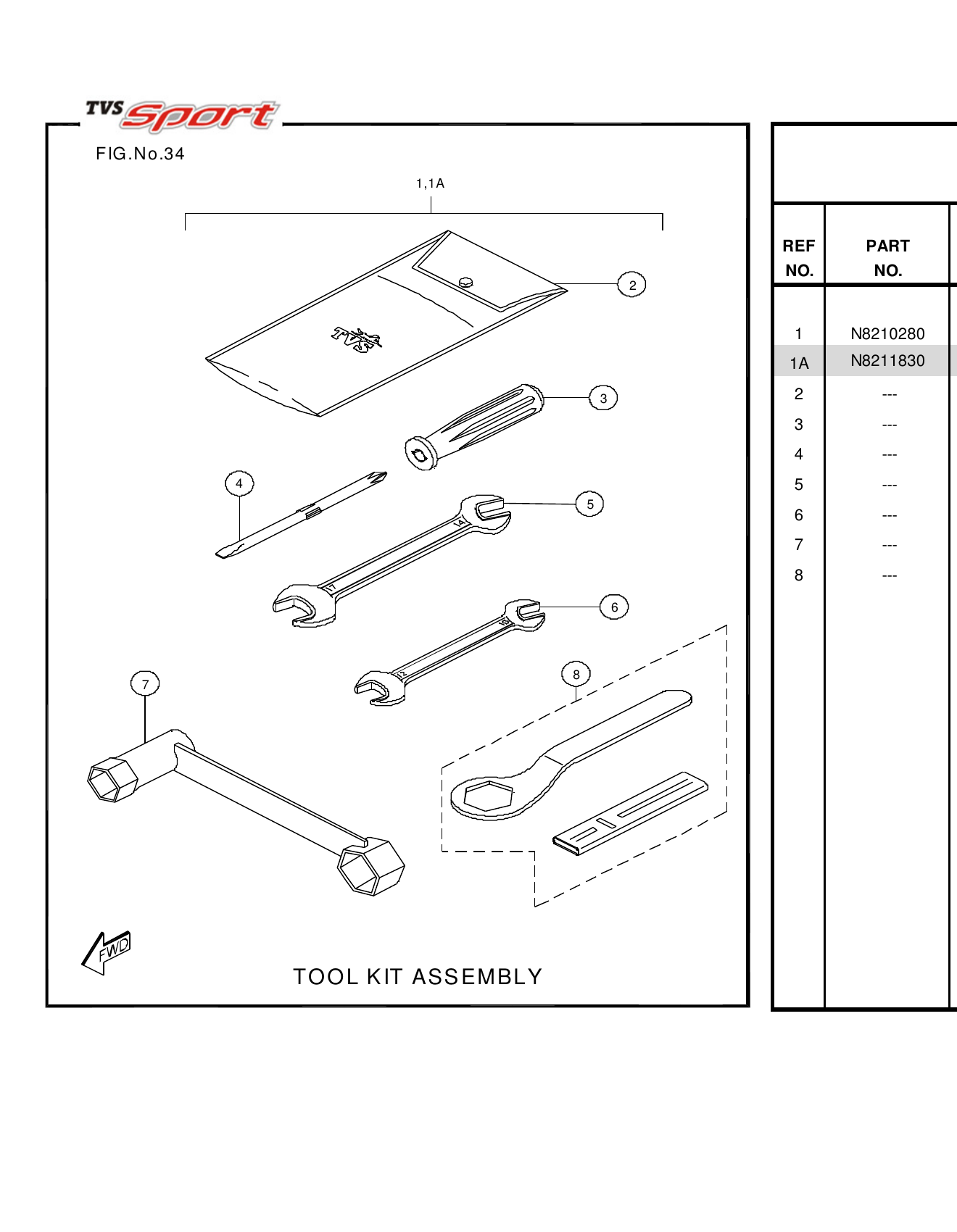 FIG.34 TOOL KIT ASSEMBLY