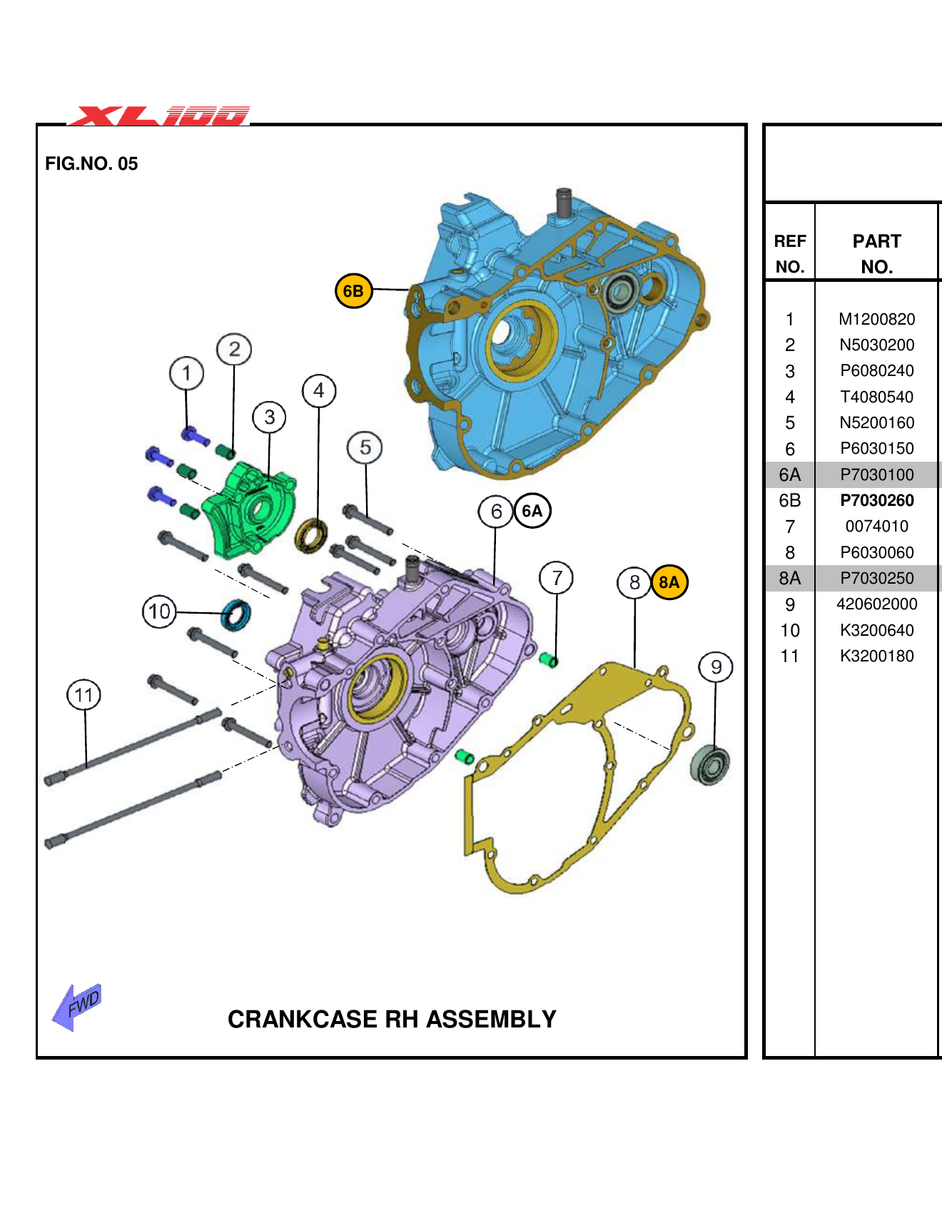 FIG.05 CRANKCASE RH ASSEMBLY