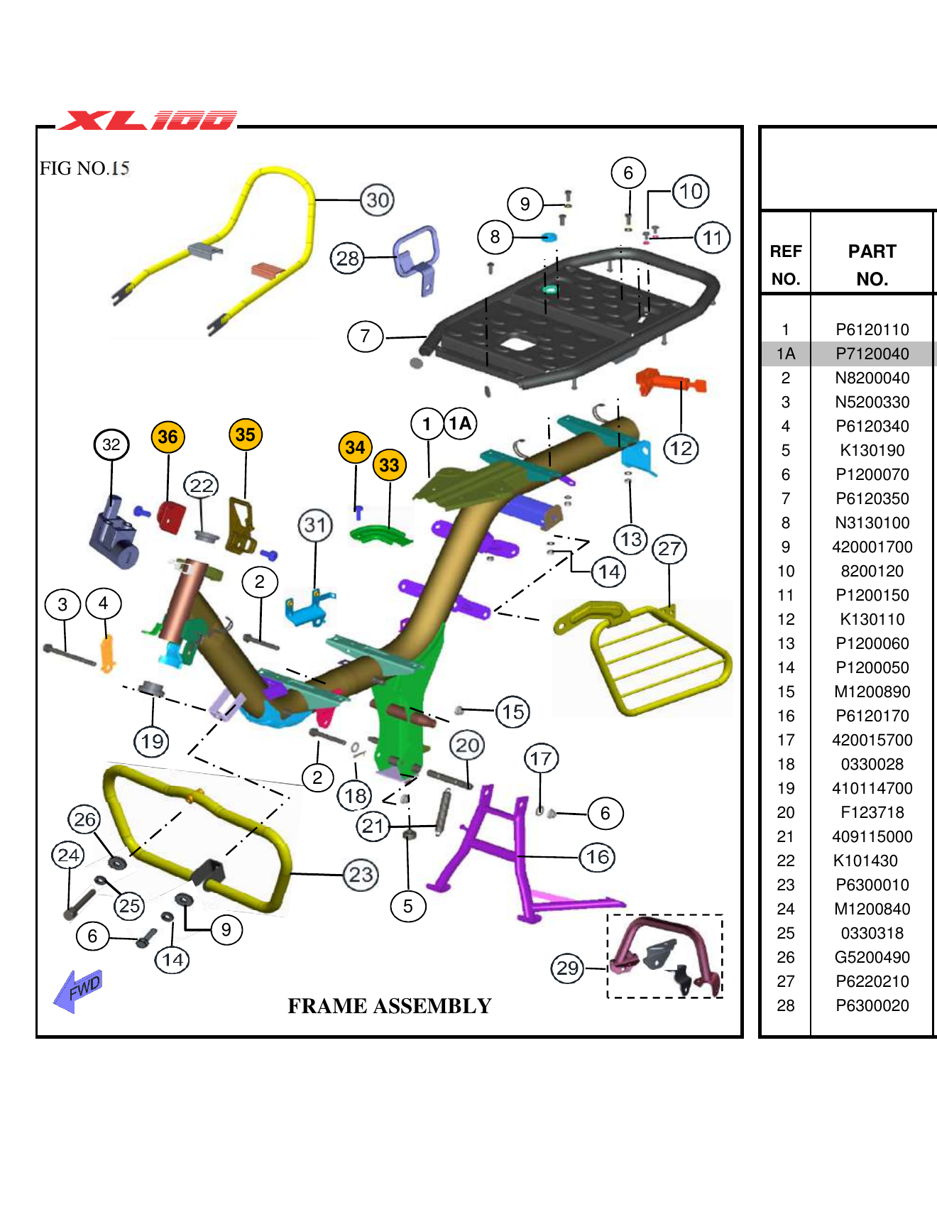 FIG.15 6 FRAME ASSEMBLY