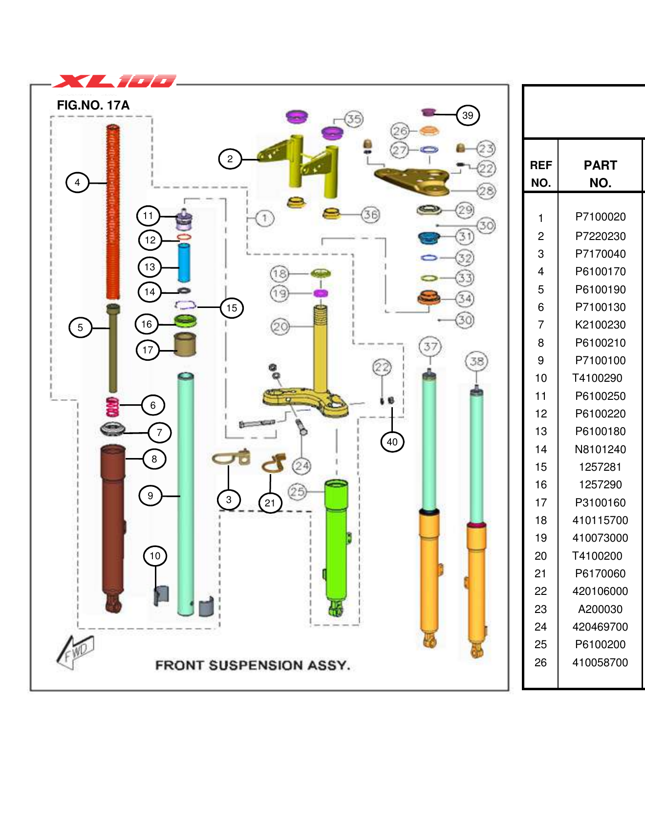 FIG.17A 39 FRONT SUSPENSION ASSY.