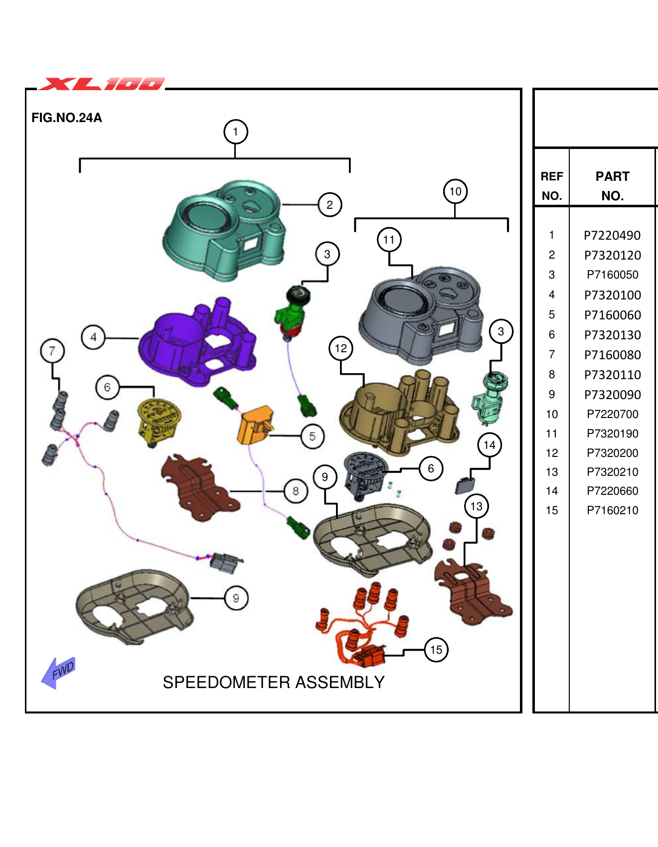 FIG.24A SPEEDOMETER ASSEMBLY