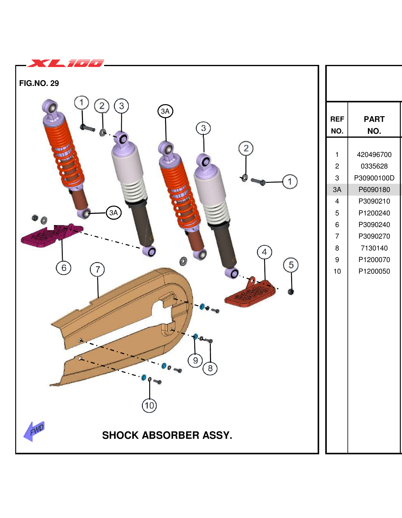 FIG.29 SHOCK ABSORBER ASSY.