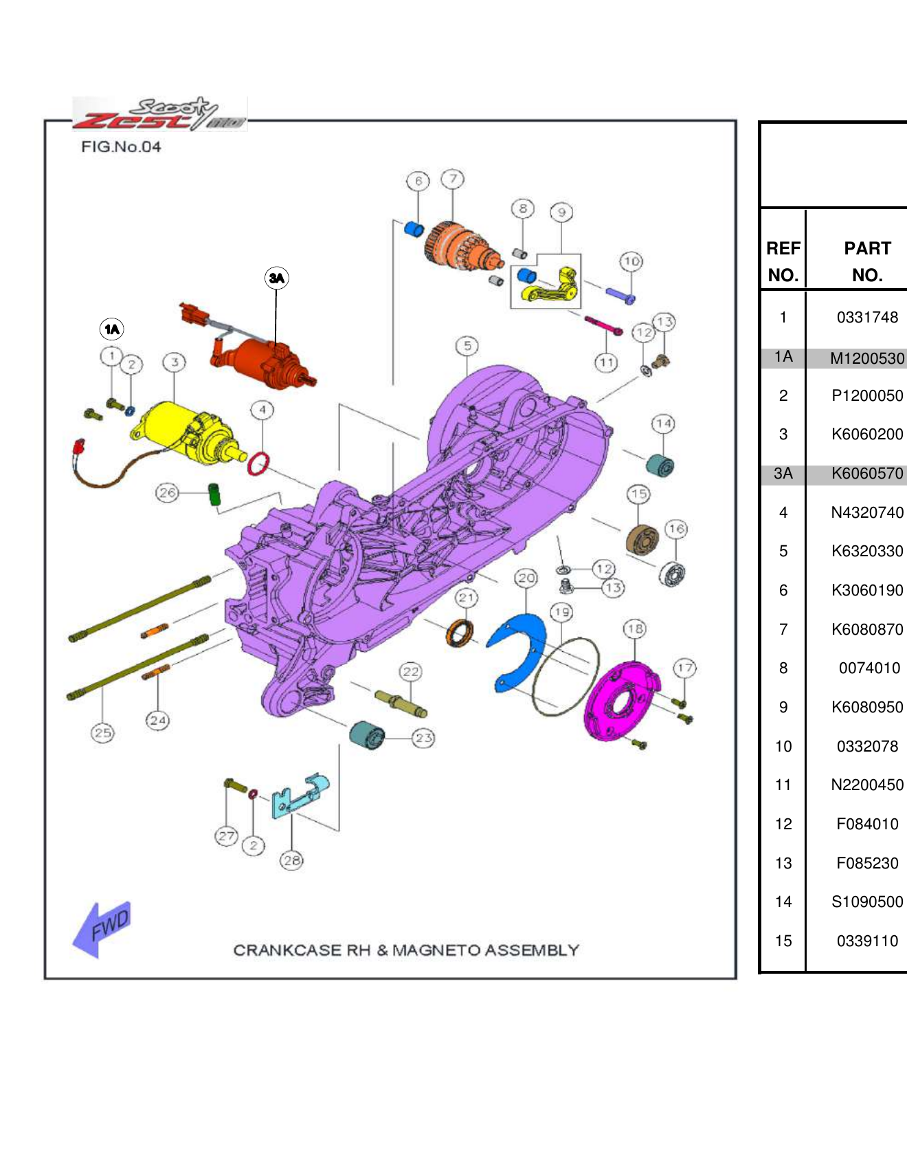 FIG.04 CRANKCASE LH ASSEMBLY