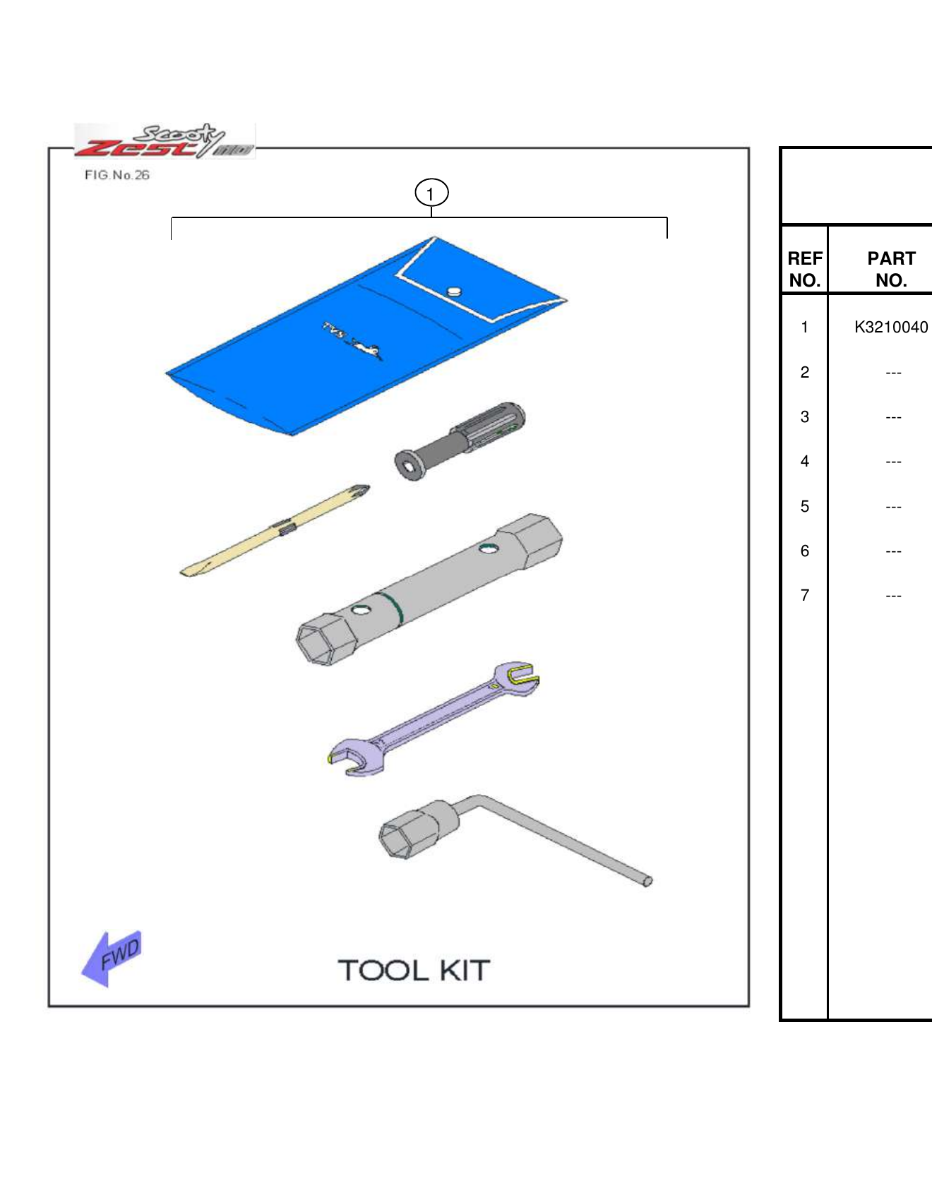 FIG.26 TOOL KIT ASSY.